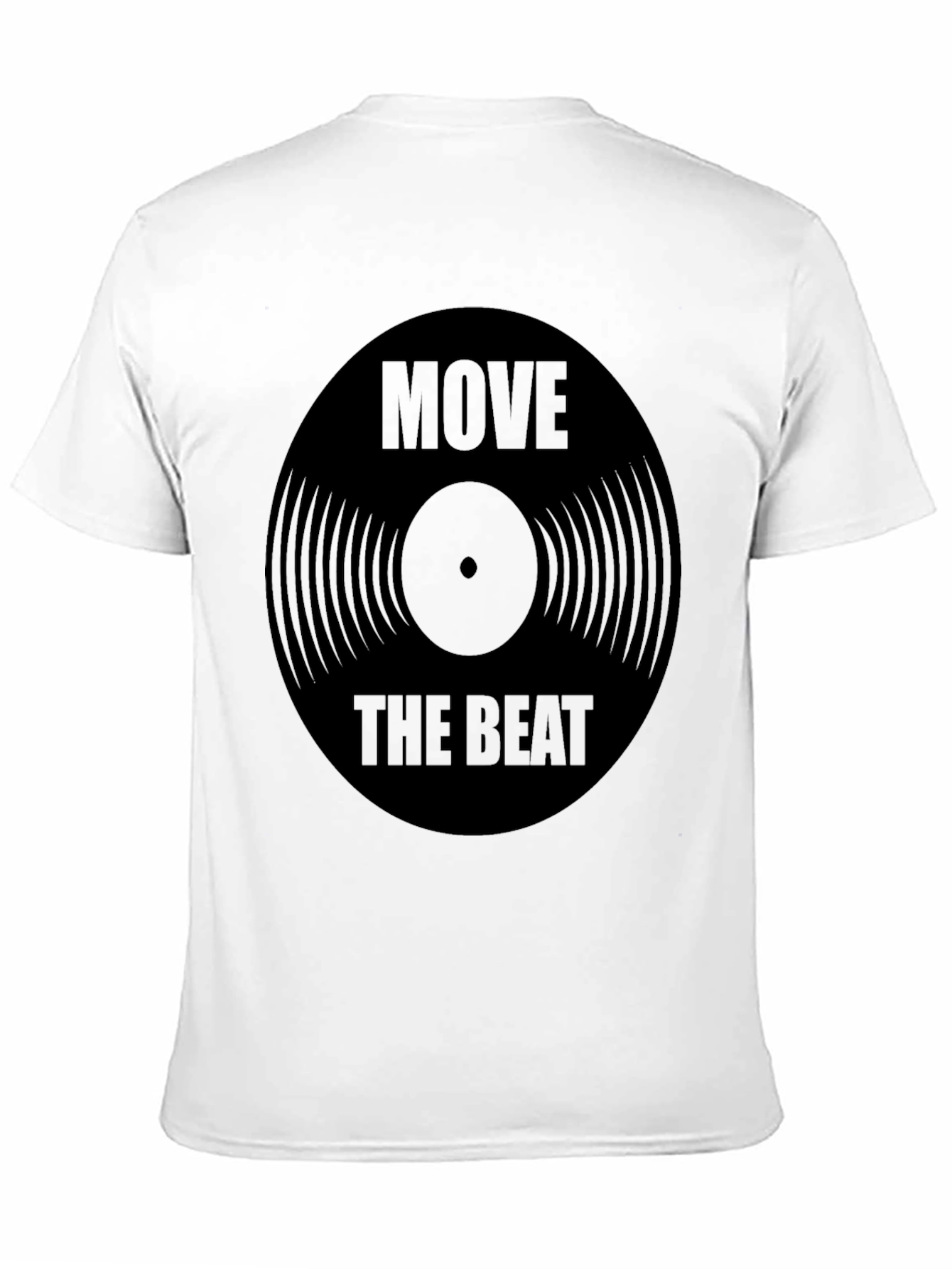 Black Move the Beat Record Graphic Tee - Stylish Music Lover's T-Shirt view 11