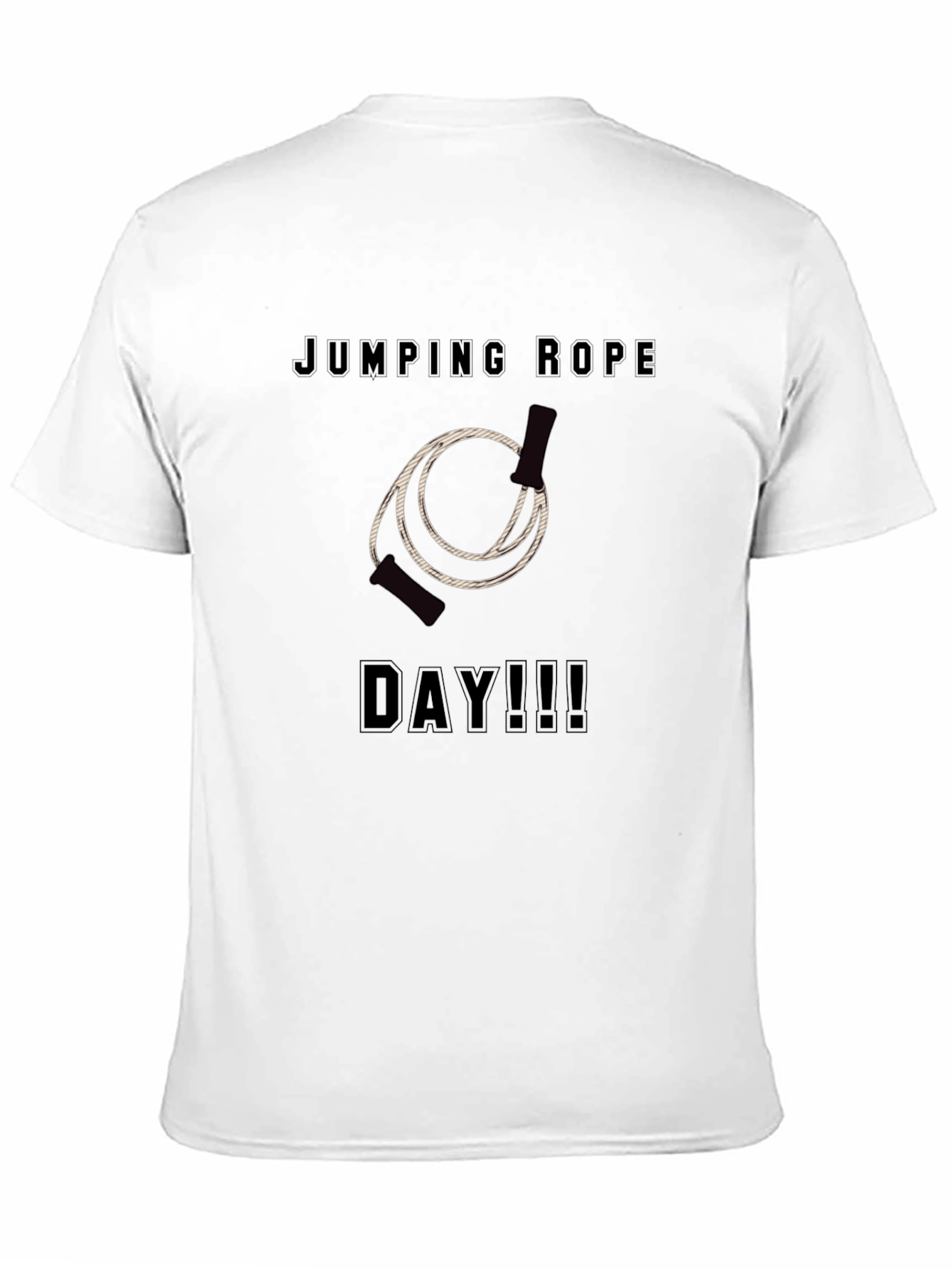 Black Jumping Rope Day T-Shirt - Black Graphic Tee view 11