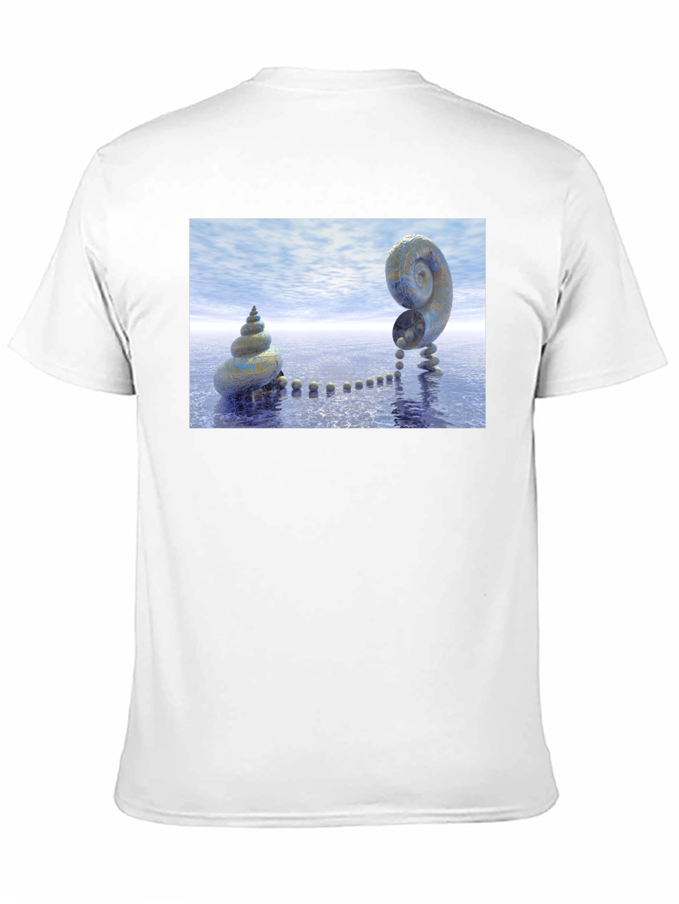 Black Spiral Shell Island T-Shirt view 11