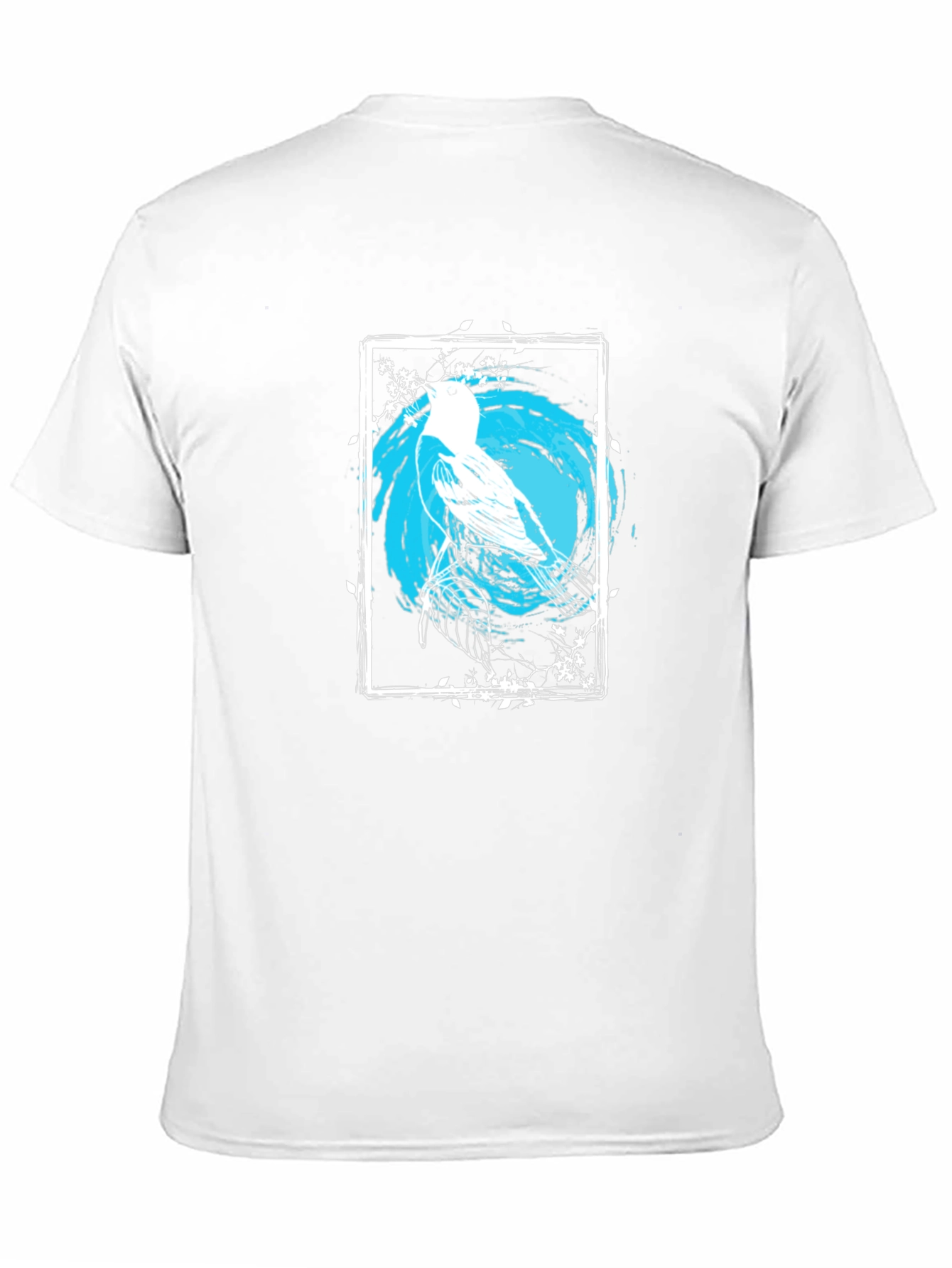 Black Bird Art Graphic Print Black Tee view 11