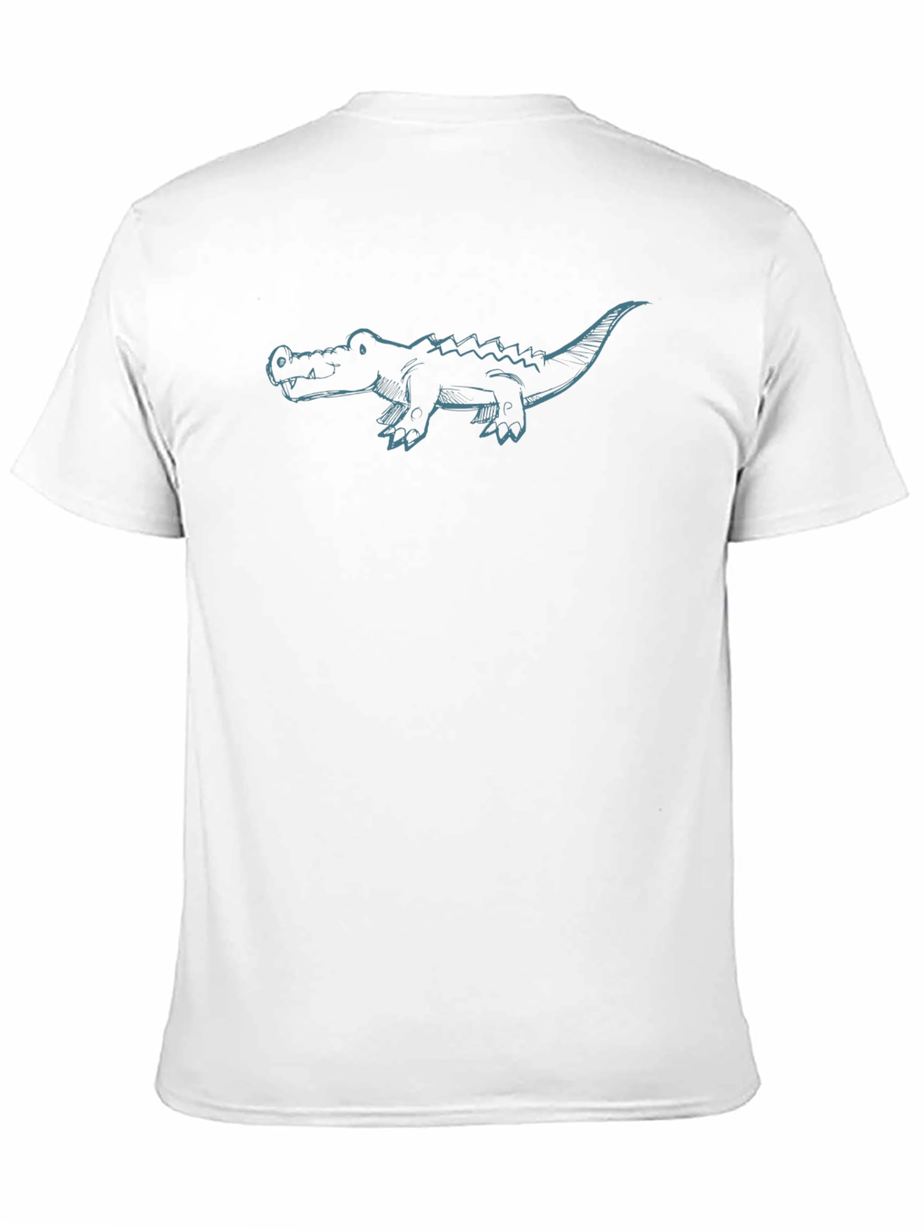 Black Cool Crocodile Graphic Tee - Black Cotton T-Shirt view 11