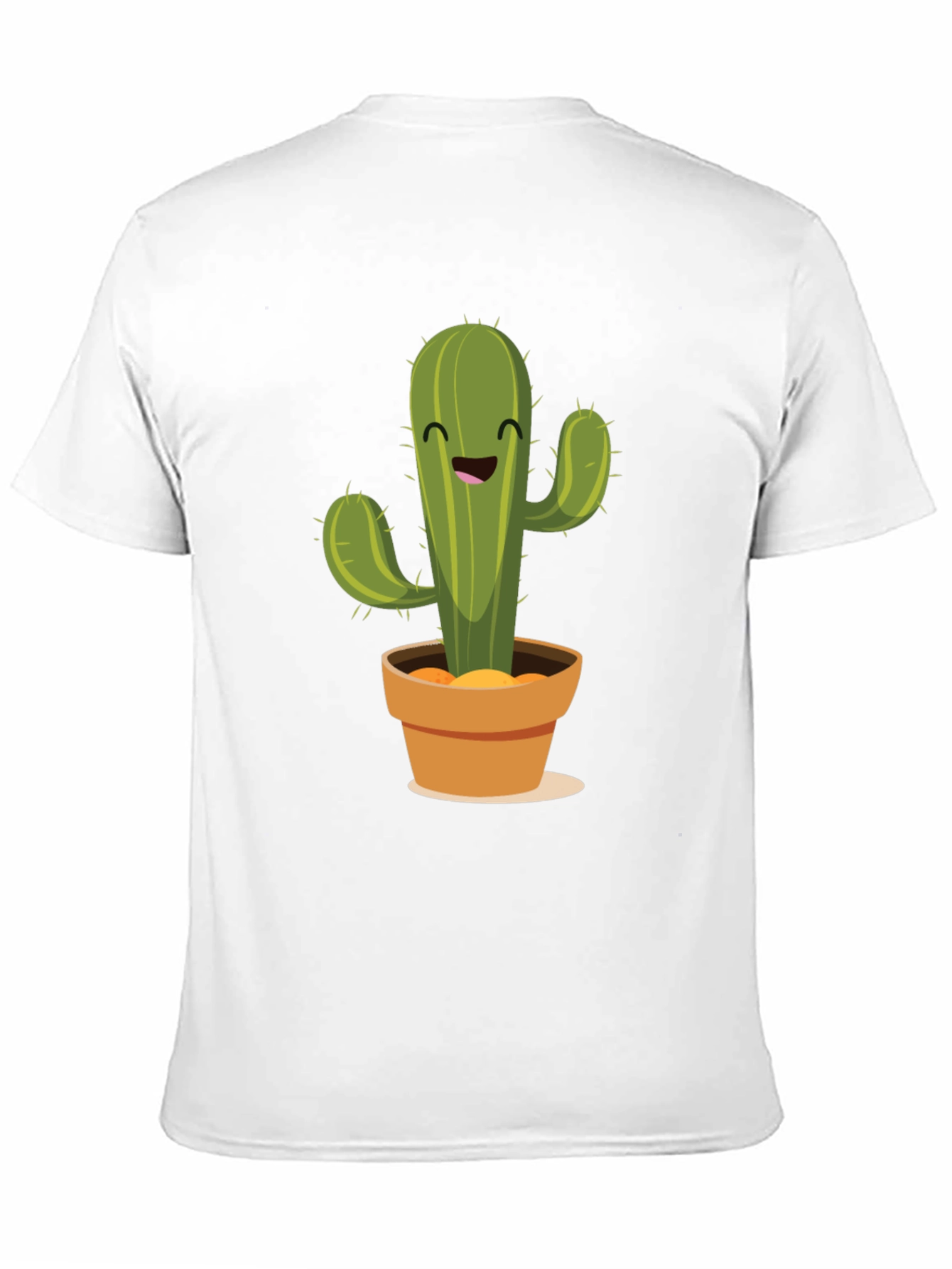 Cute Cactus Graphic Tee - Black Cotton T-Shirt - 11