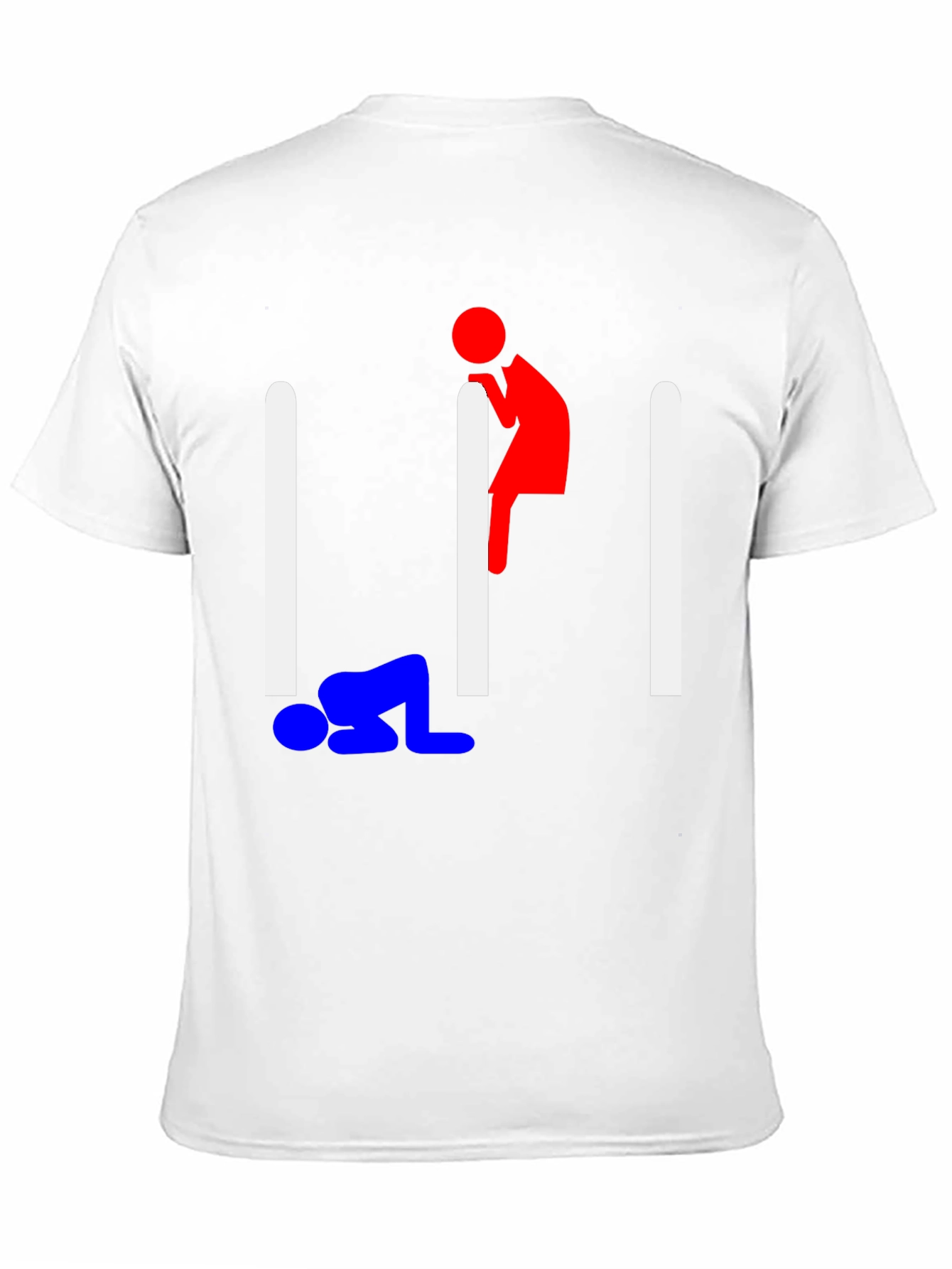 Black Humorous Stick Figure Graphic Tee - Black view 11