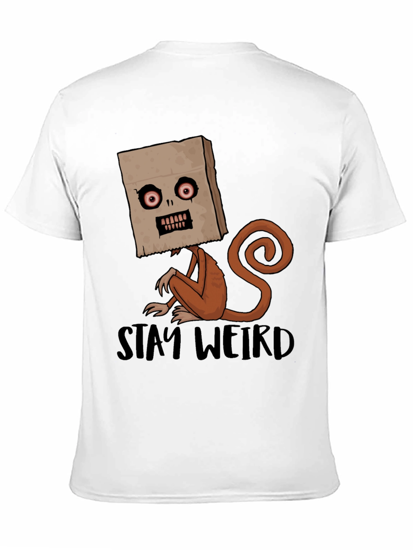 Black Stay Weird Monkey Graphic Tee - Black view 11