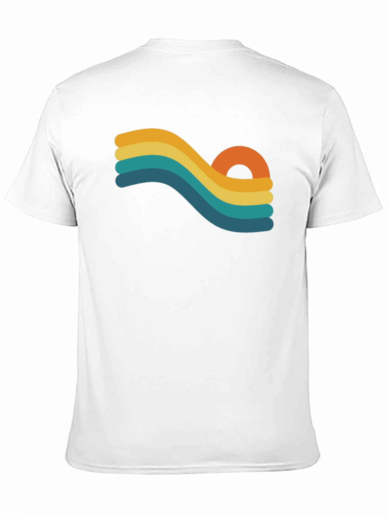 Black Retro Wave Graphic Black T-Shirt view 11