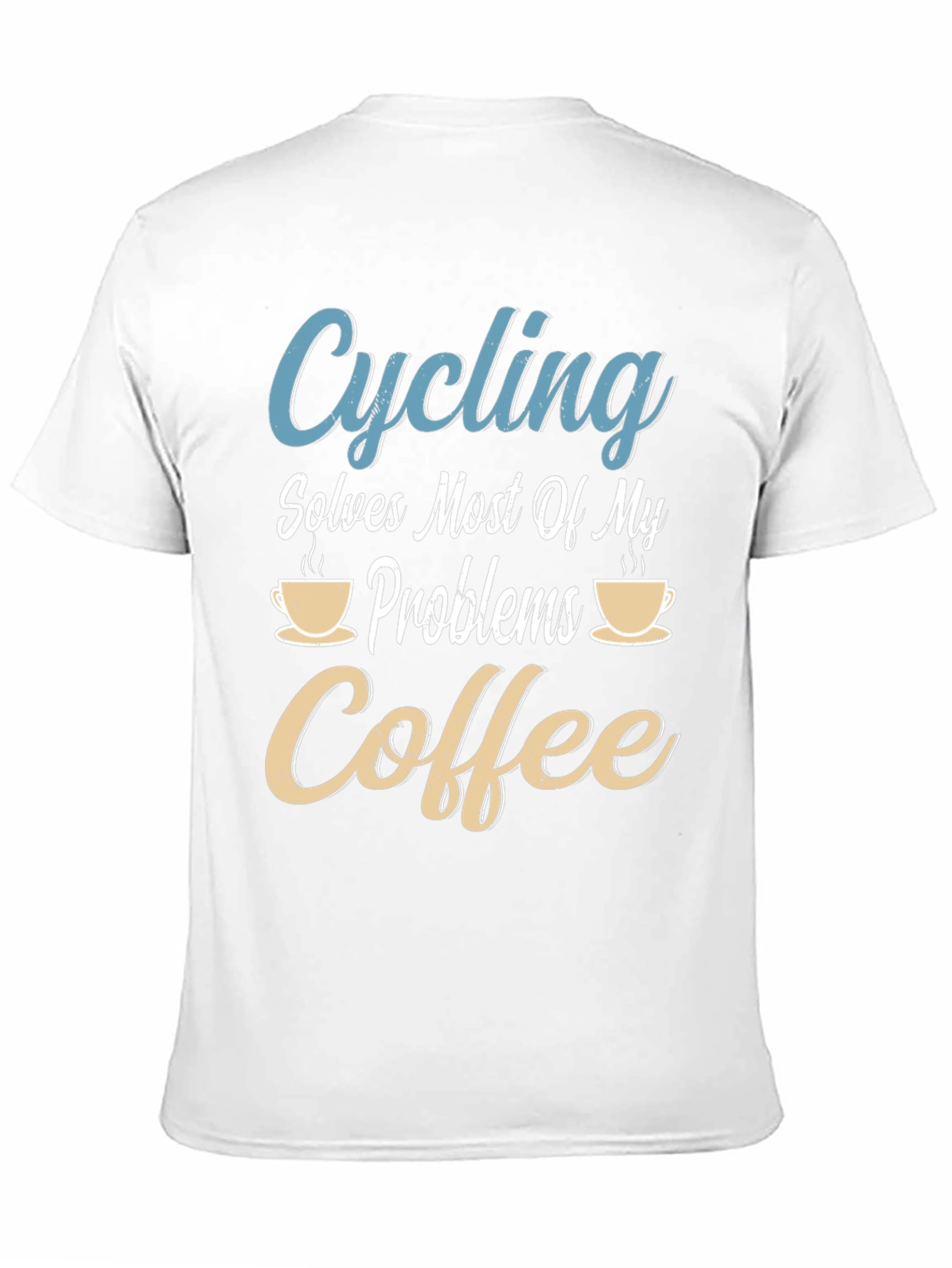 Black Cycling & Coffee T-Shirt: Solves Most Problems view 11