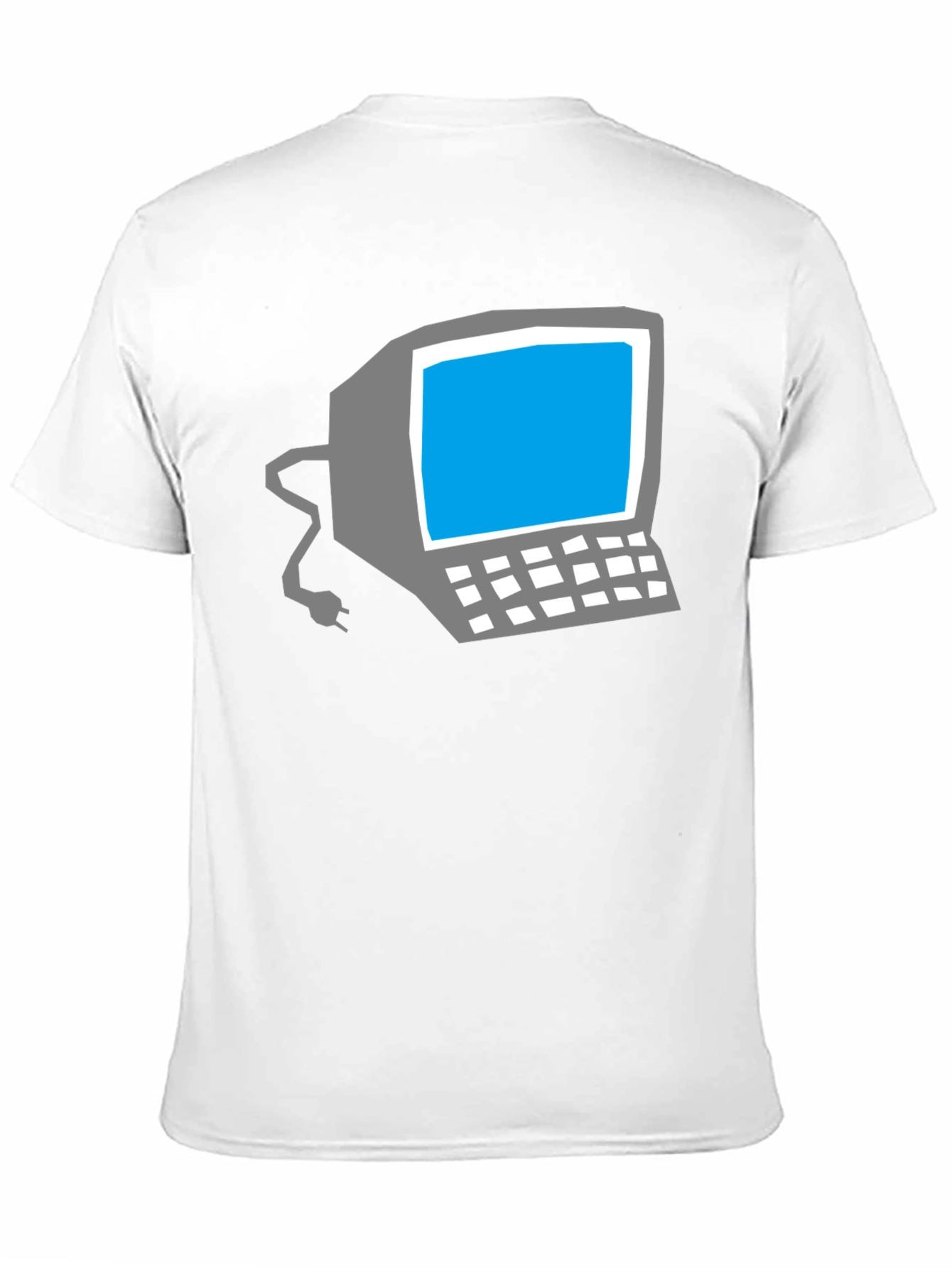 Black Retro Computer Graphic Tee - Classic Geek Style view 11