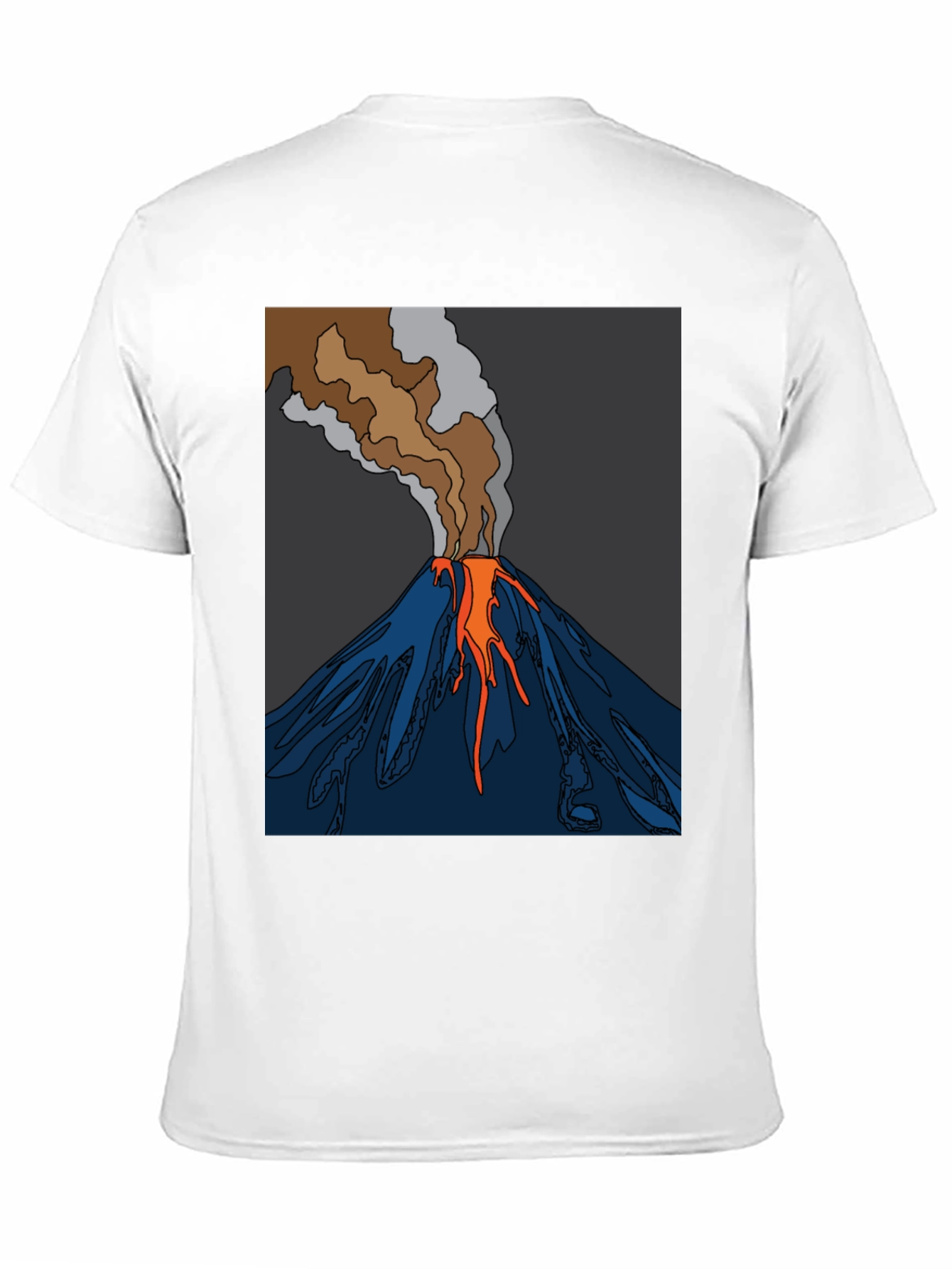 Black Volcano Graphic T-Shirt - Black Crew Neck Tee view 11
