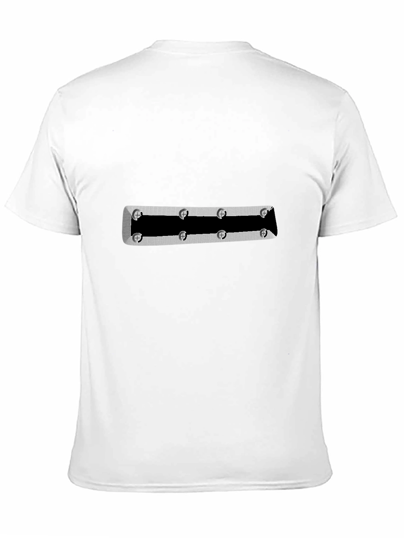 Black Modern Black T-Shirt with Industrial Accent Graphic view 11