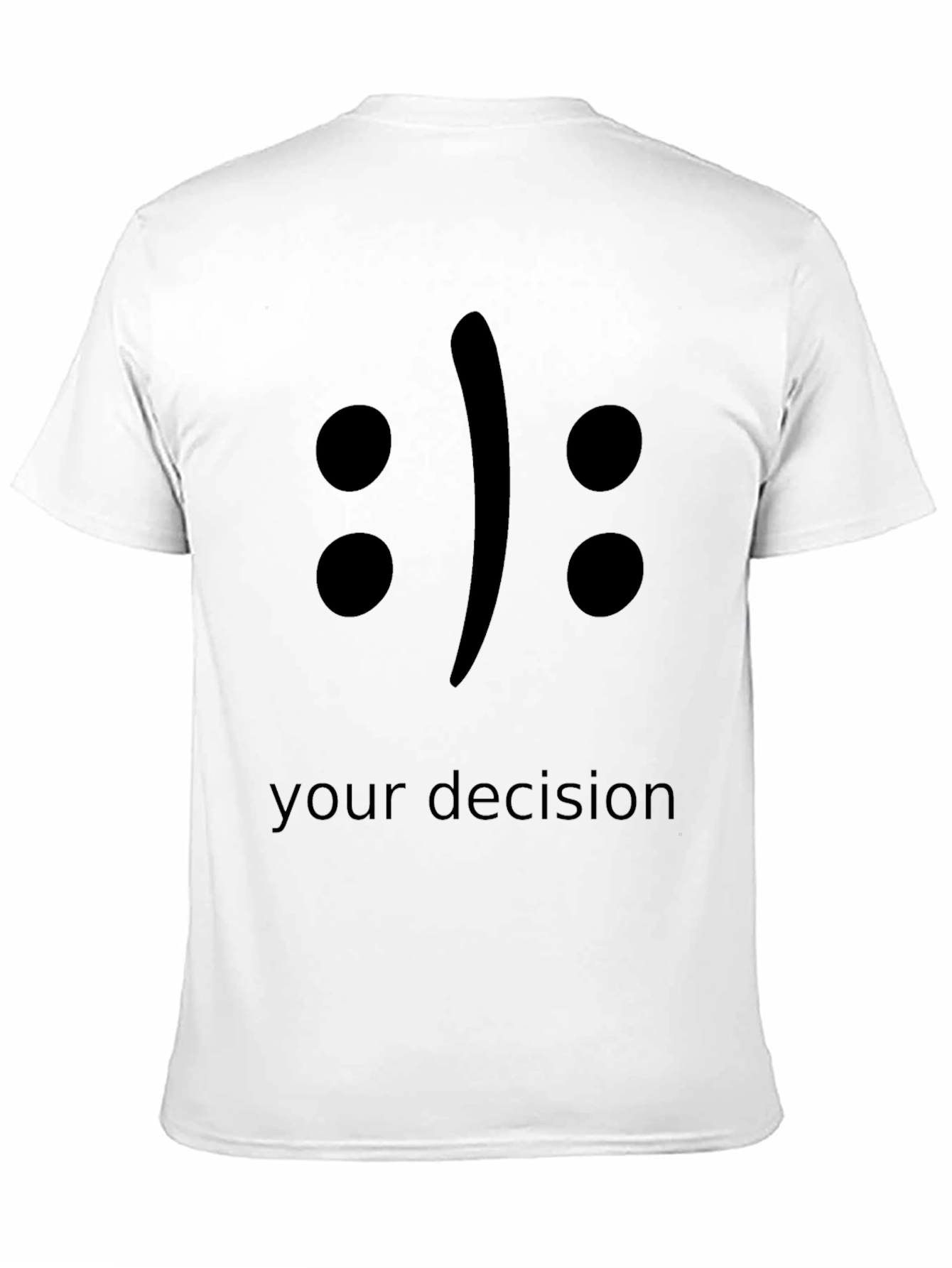 Black Decision Emoji T-Shirt: Choose Your Mood view 11