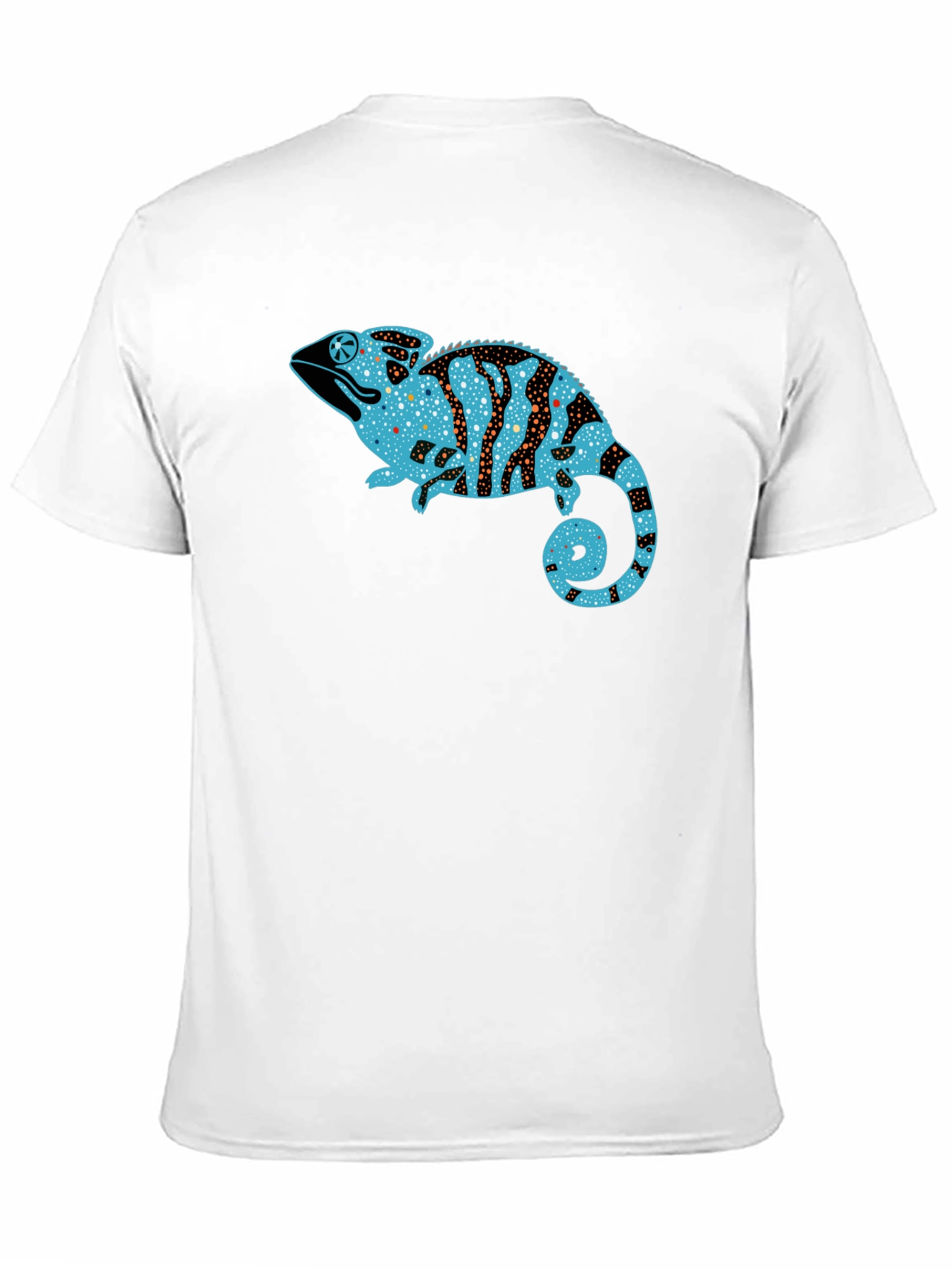 Black Chameleon Graphic Print Black T-Shirt view 11