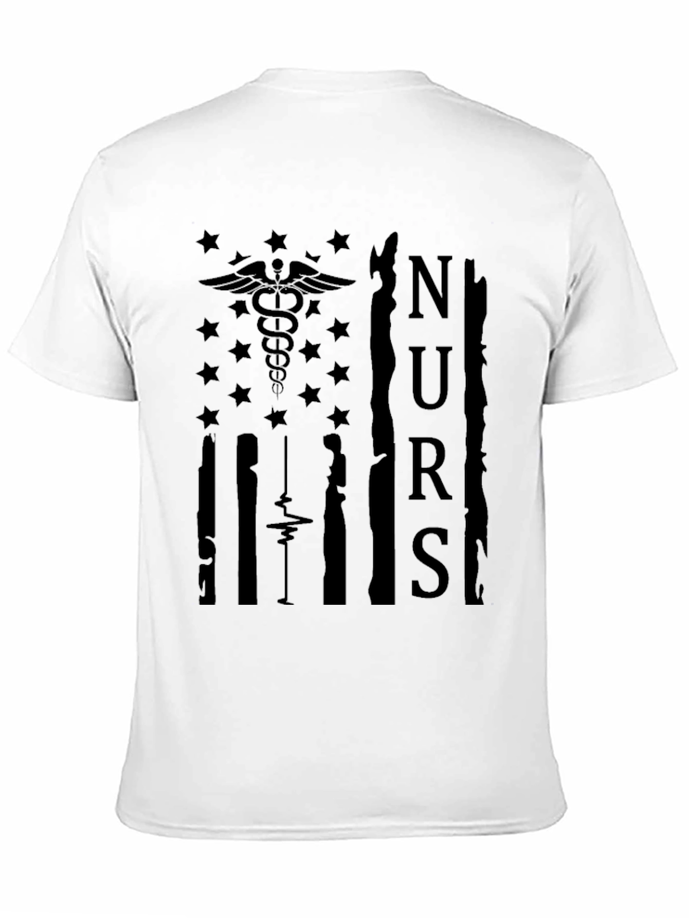 Black Nurse Flag Graphic Tee - Black view 11