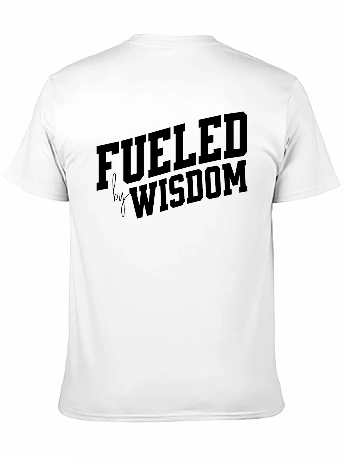 Black Fueled by Wisdom Black Graphic T-Shirt view 11