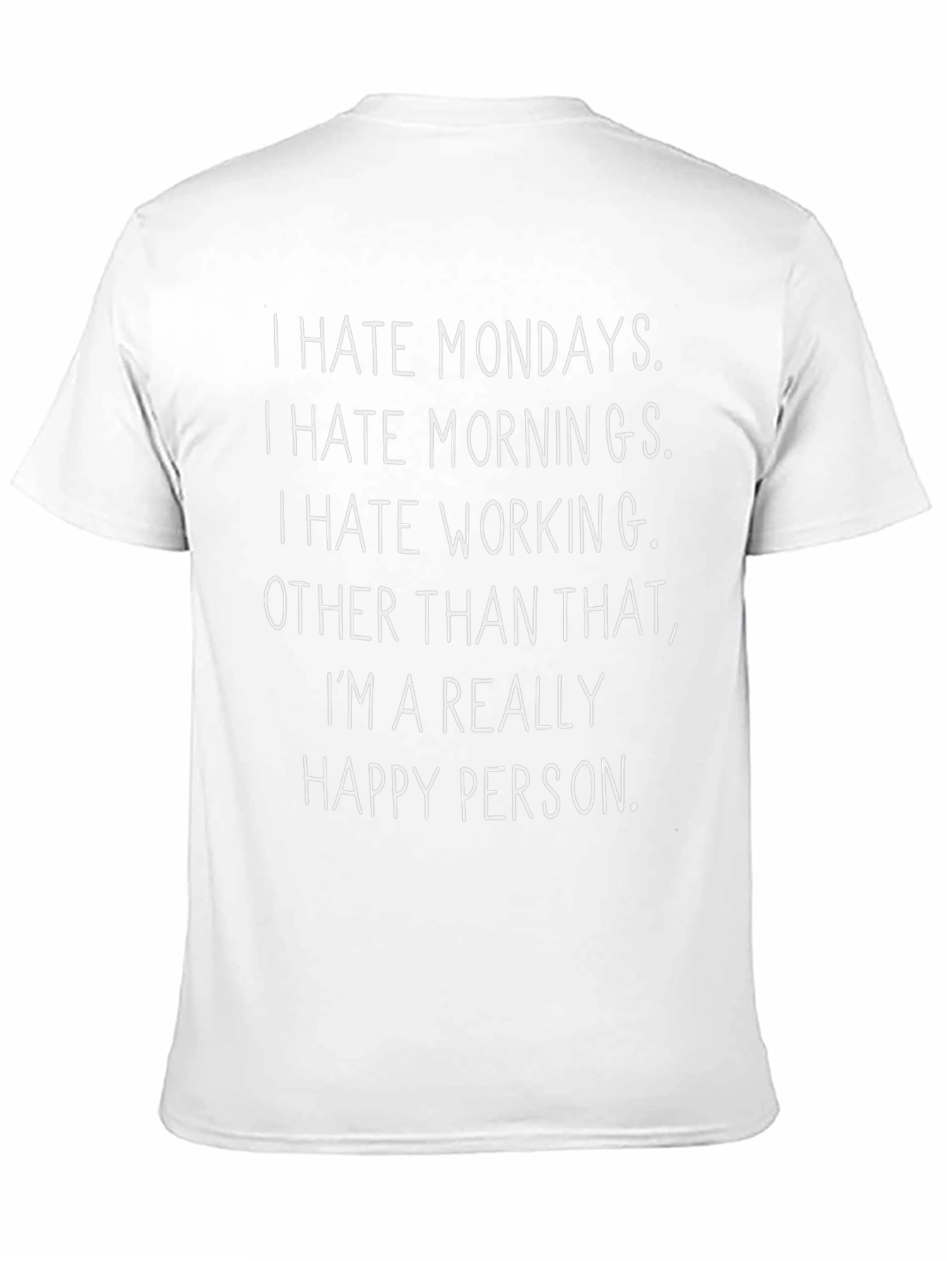 Black Humorous "I Hate Mondays" Graphic T-Shirt view 11