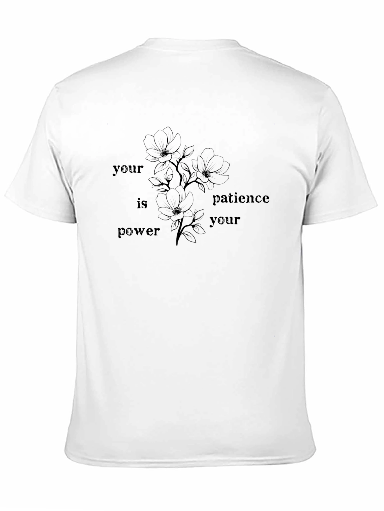 Black Patience is Your Power Graphic Tee - Black view 11