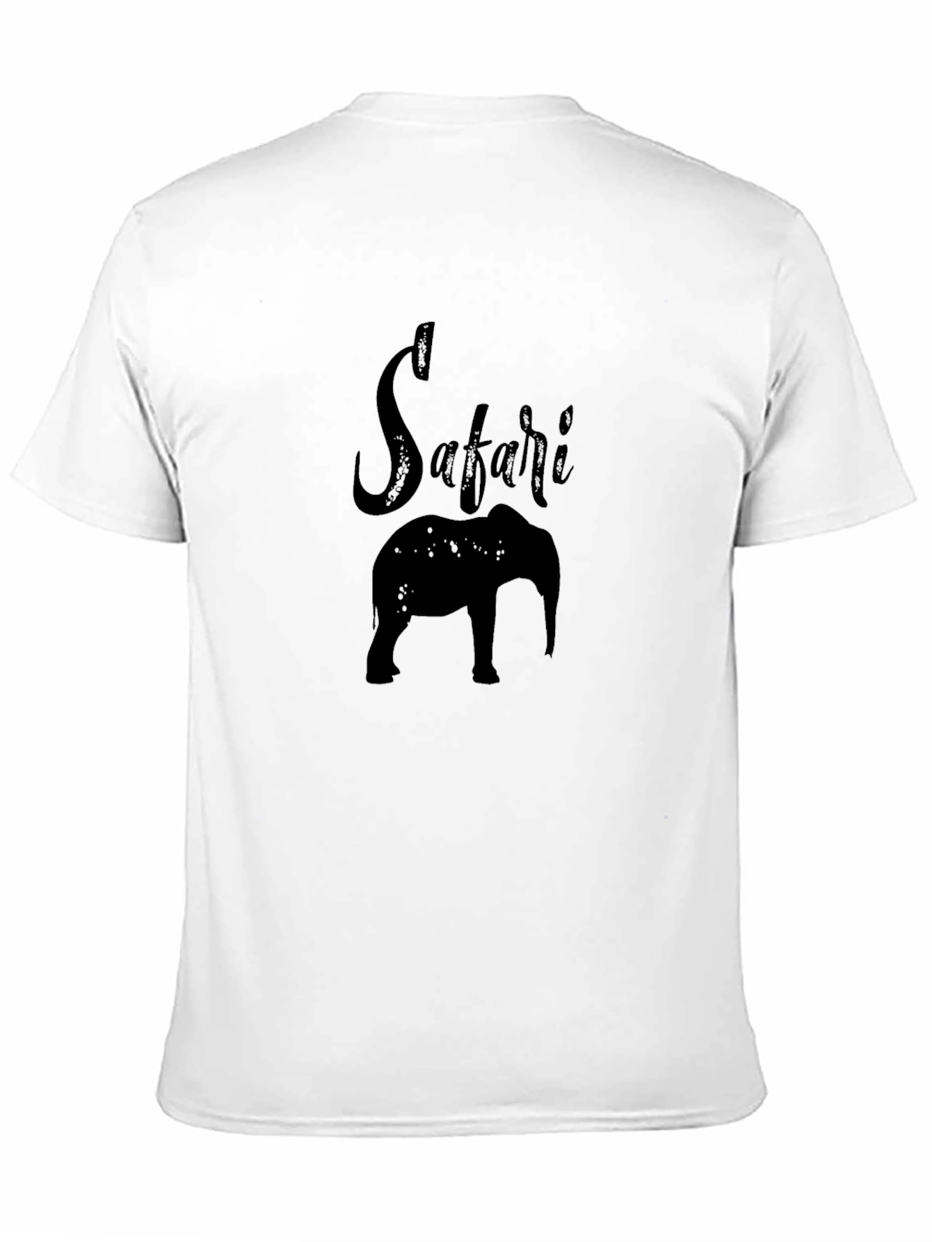 Black Safari Elephant Graphic Black T-Shirt view 11