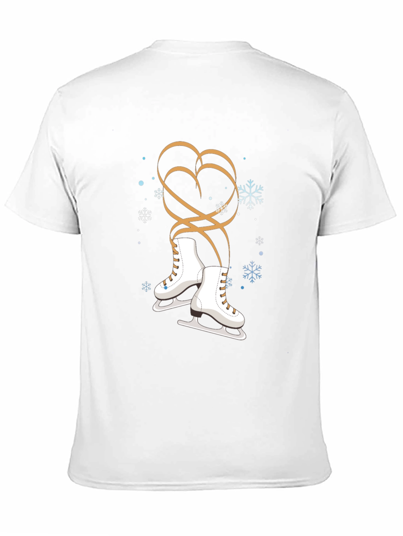 Black Winter Ice Skating Heart T-Shirt view 11
