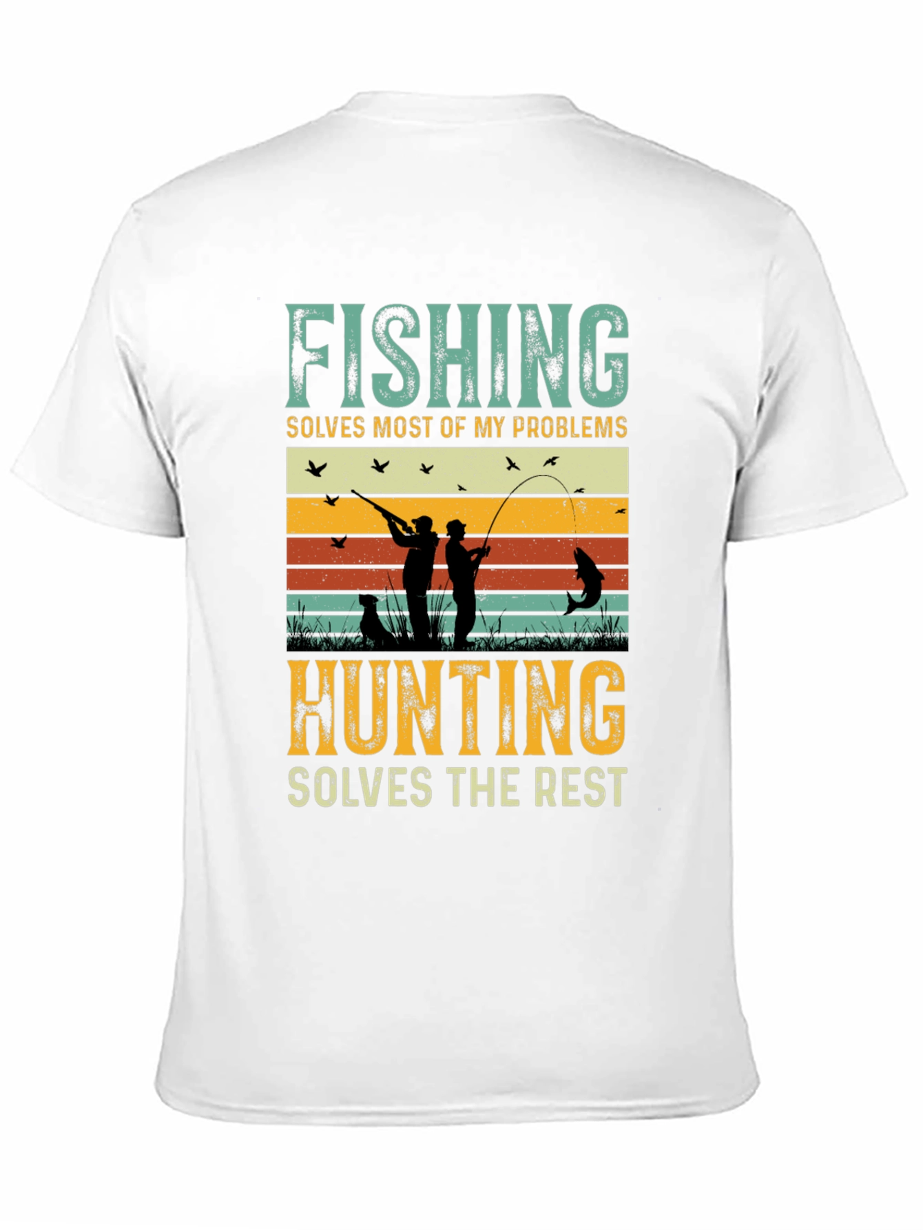 Black Fishing and Hunting Graphic Tee view 11