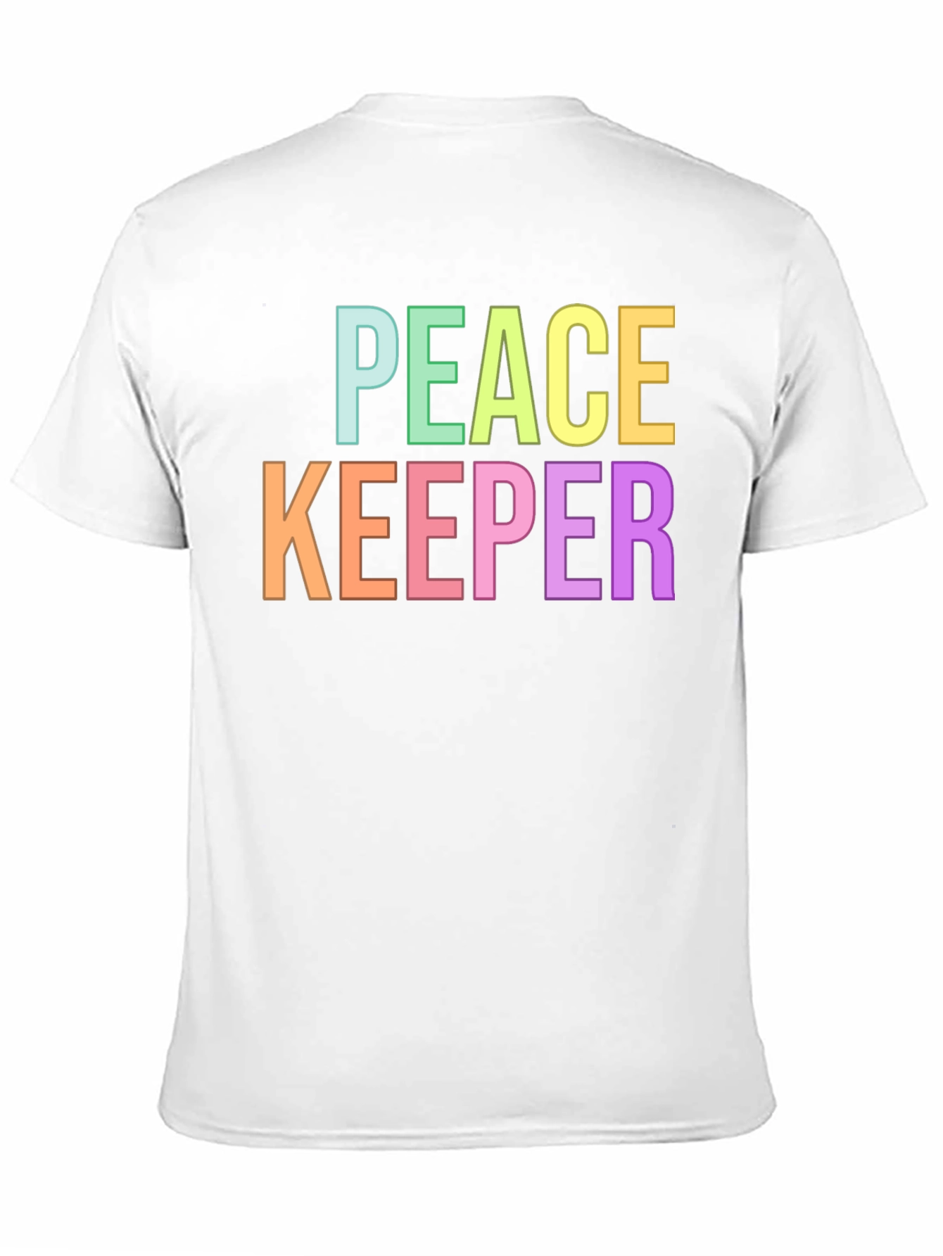 Black Peace Keeper Colorful Graphic Tee - Black Shirt view 11