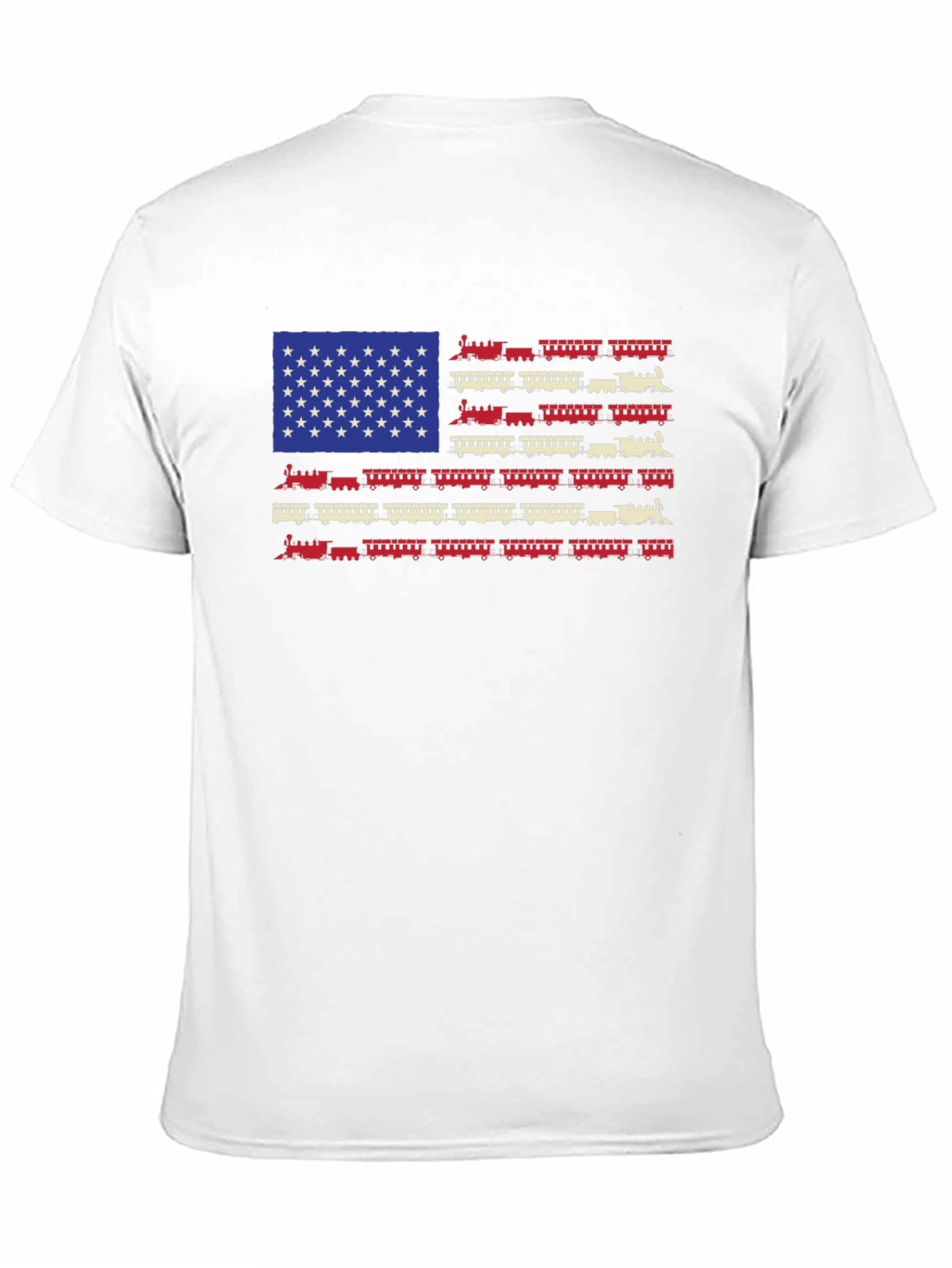 Black American Flag Train Graphic Tee view 11