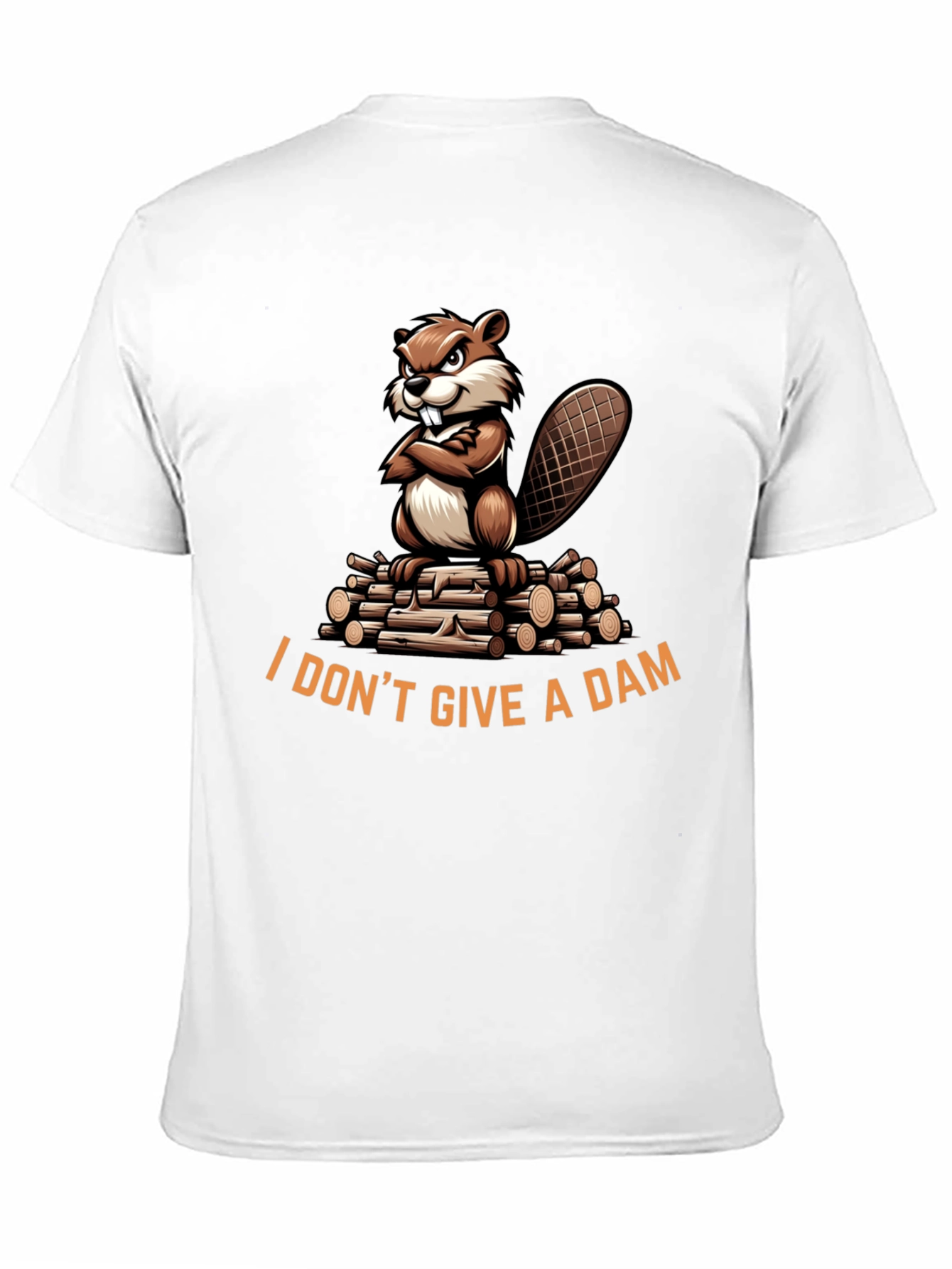 Black I Don't Give a Dam Beaver T-Shirt - Funny Animal Tee view 11