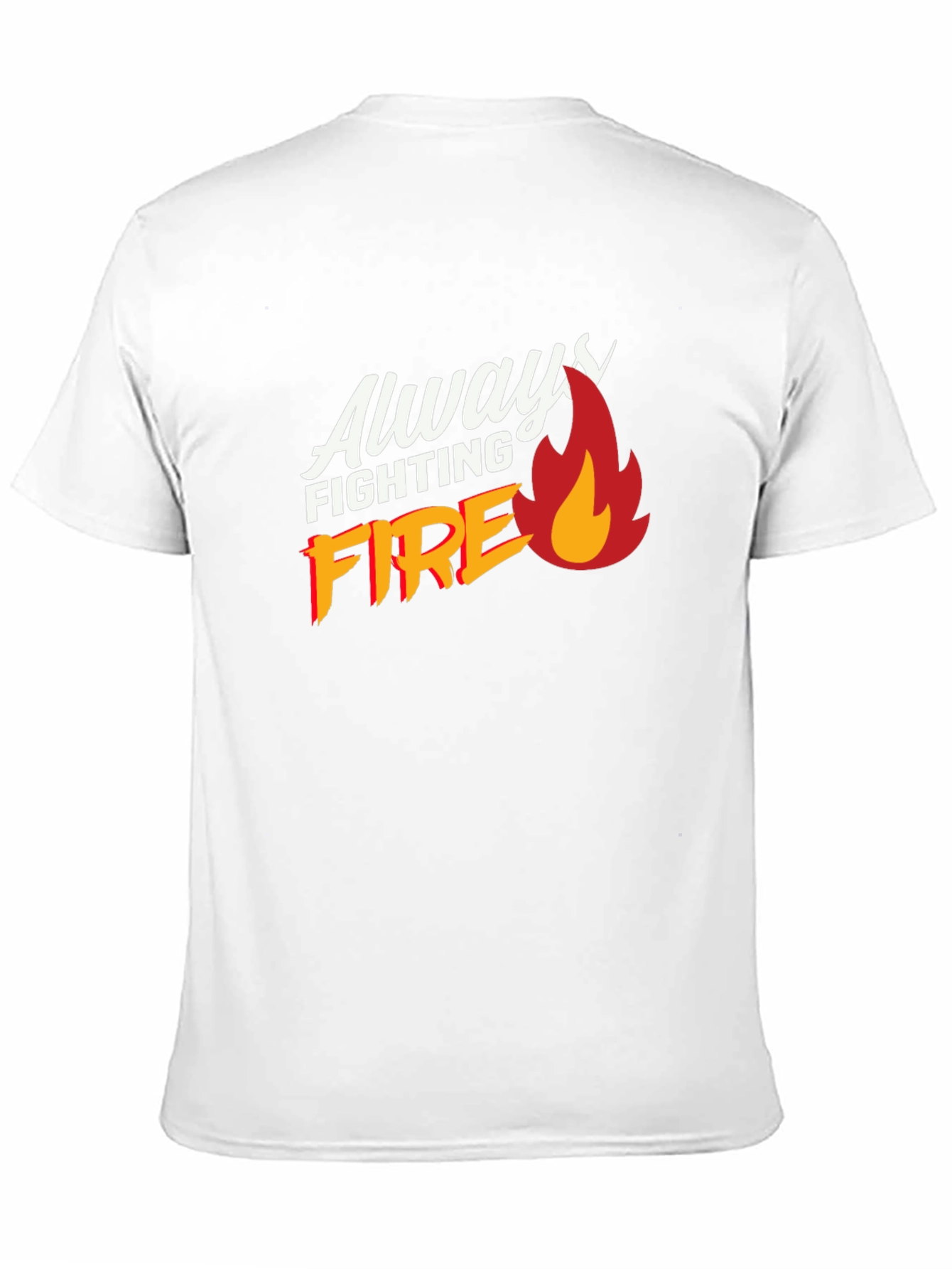 Black Always Fighting Fire Graphic Print Black T-Shirt view 11