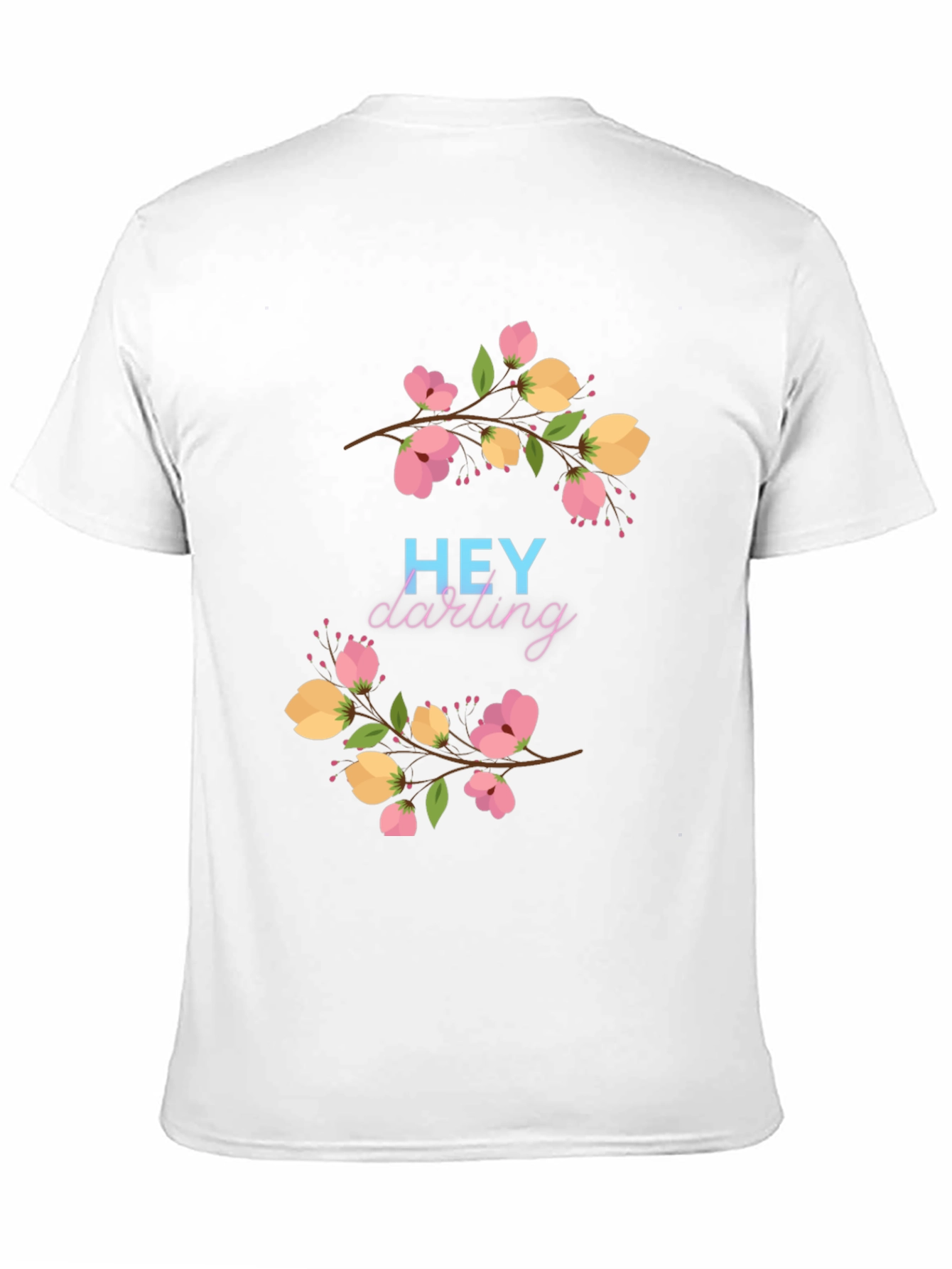 Black Hey Darling Floral Graphic Black T-Shirt view 11