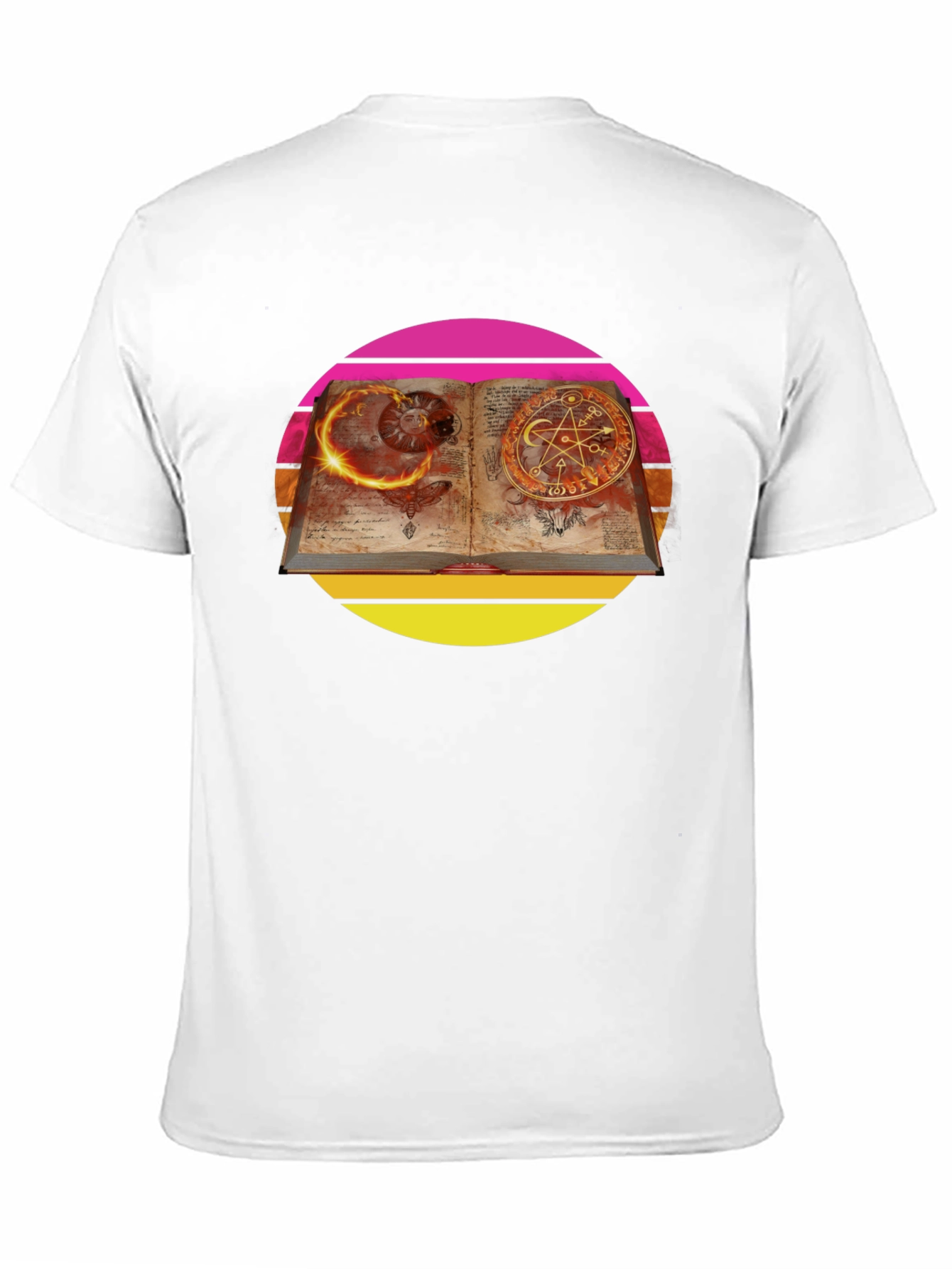 Black Mystic Spellbook Graphic Tee - Black Unisex T-Shirt view 11