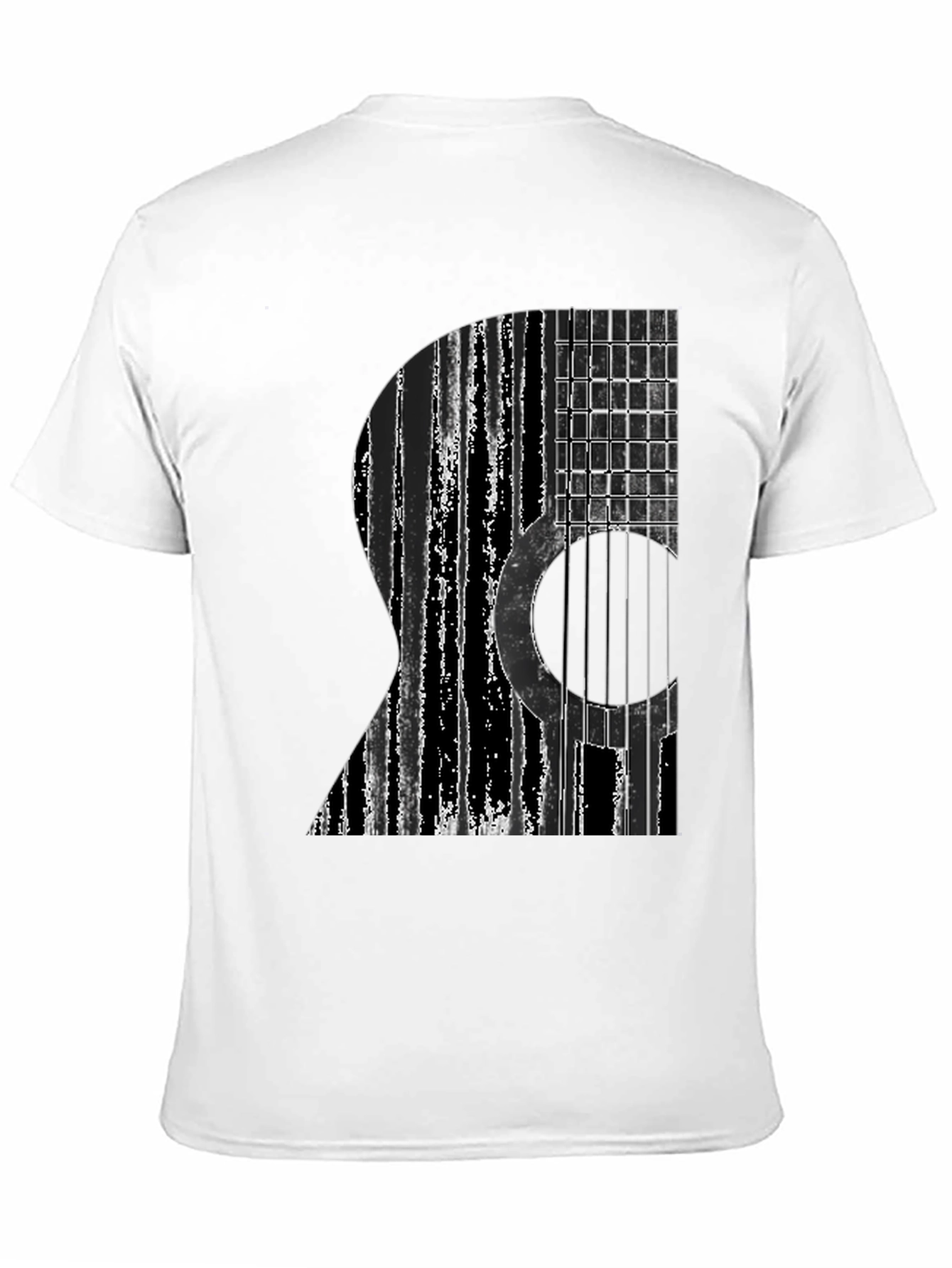 Black Acoustic Guitar Graphic Tee - Black view 11