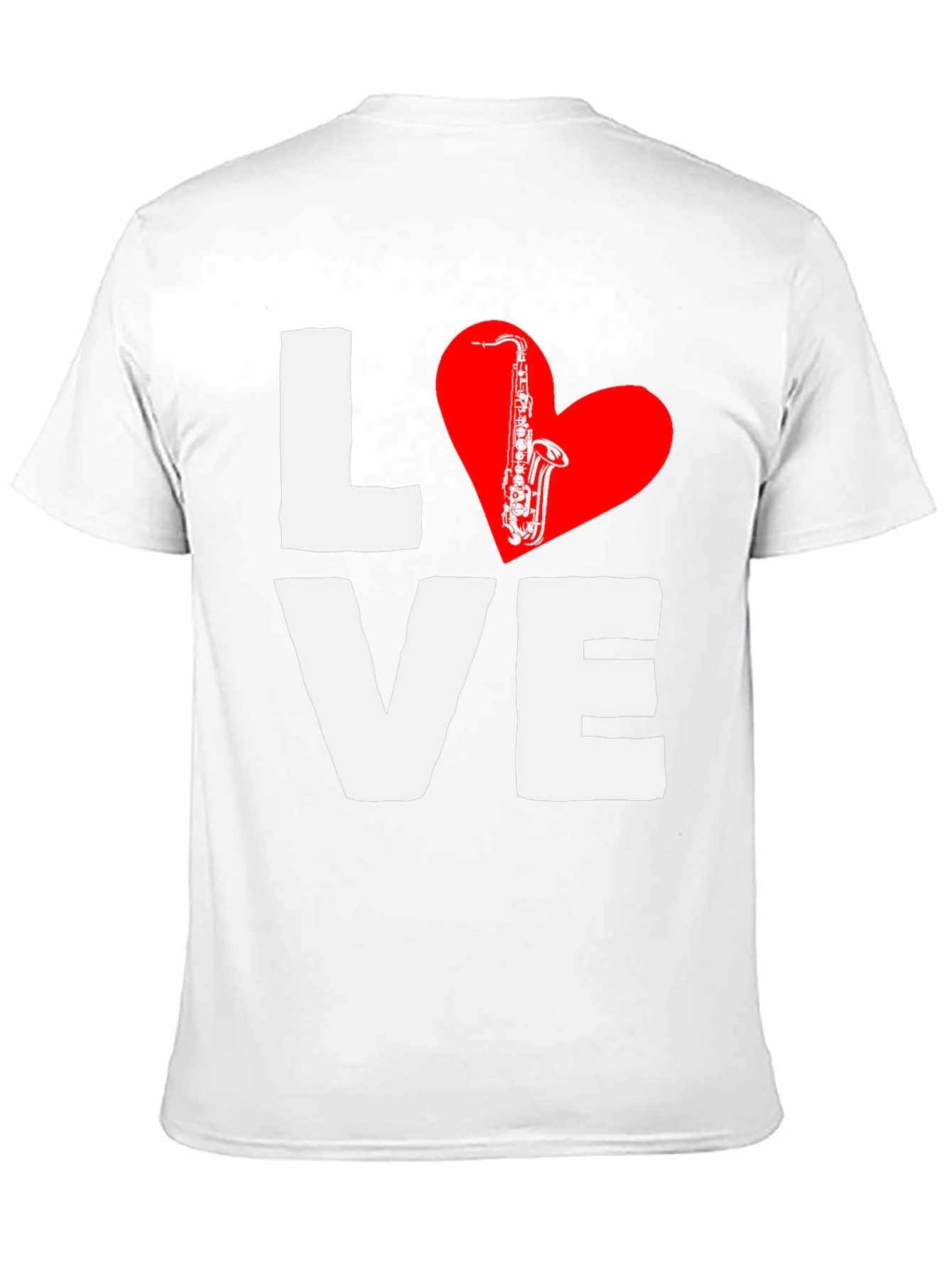Black Love Saxophone T-Shirt - Music Lover Tee view 11