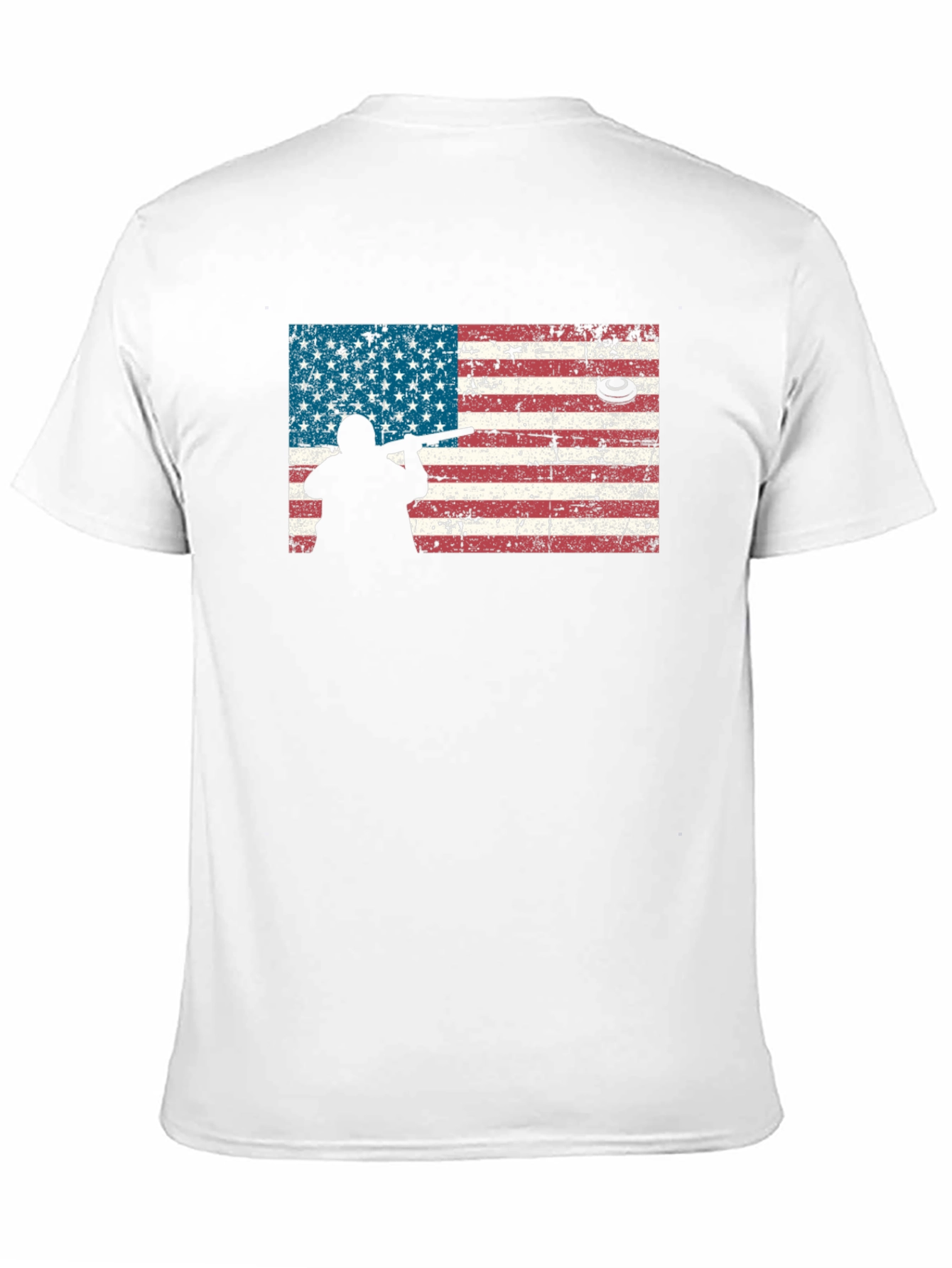 Black American Flag Skeet Shooting T-Shirt view 11