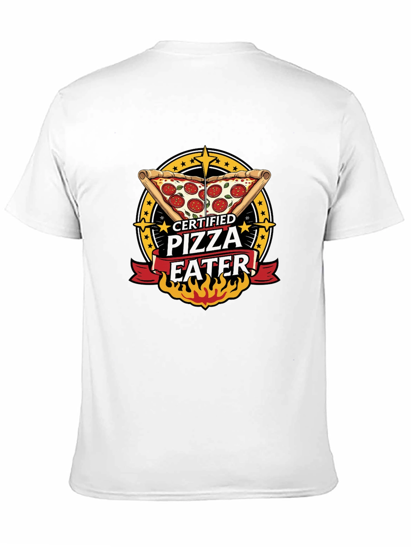 Black Certified Pizza Eater Graphic Tee - Fun Foodie Shirt view 11