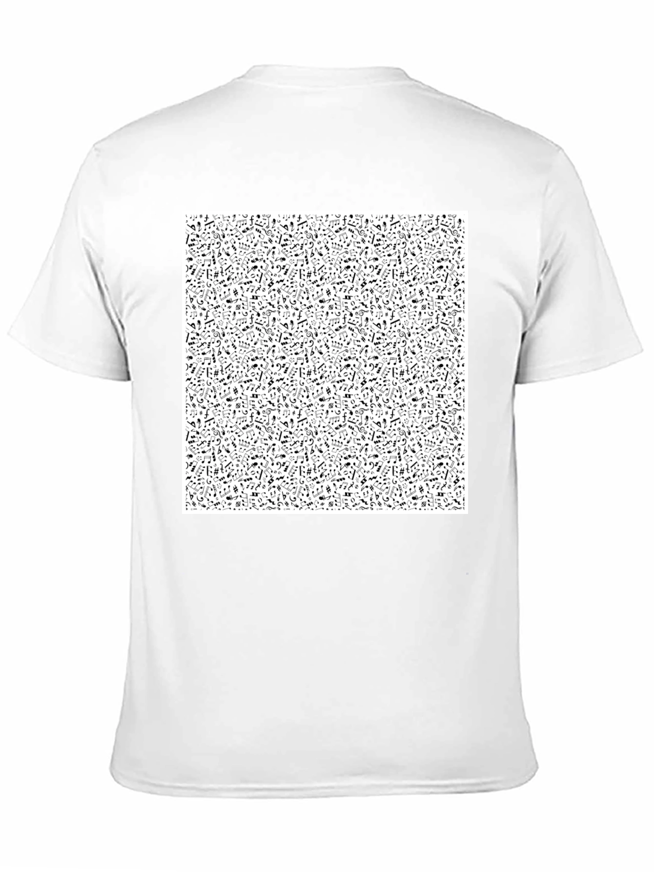 Black Music Notes T-Shirt - Black view 11