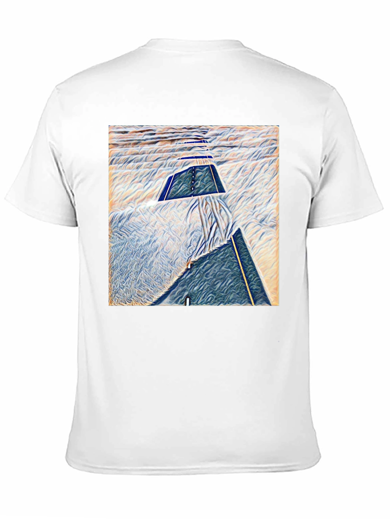 Black Abstract Art T-Shirt - Modern Graphic Tee view 11