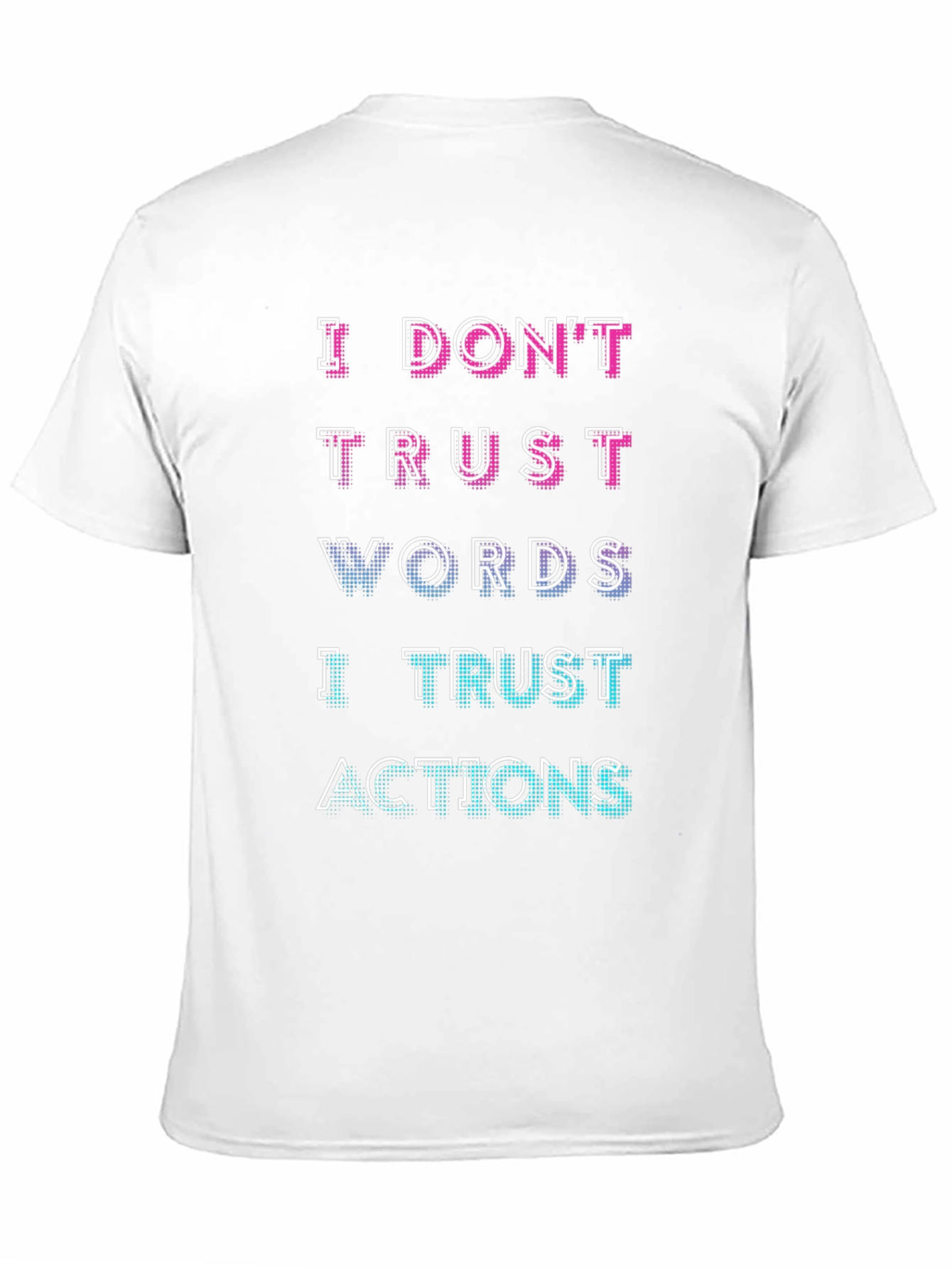 Black Trust Actions Tee - Motivational Graphic T-Shirt view 11