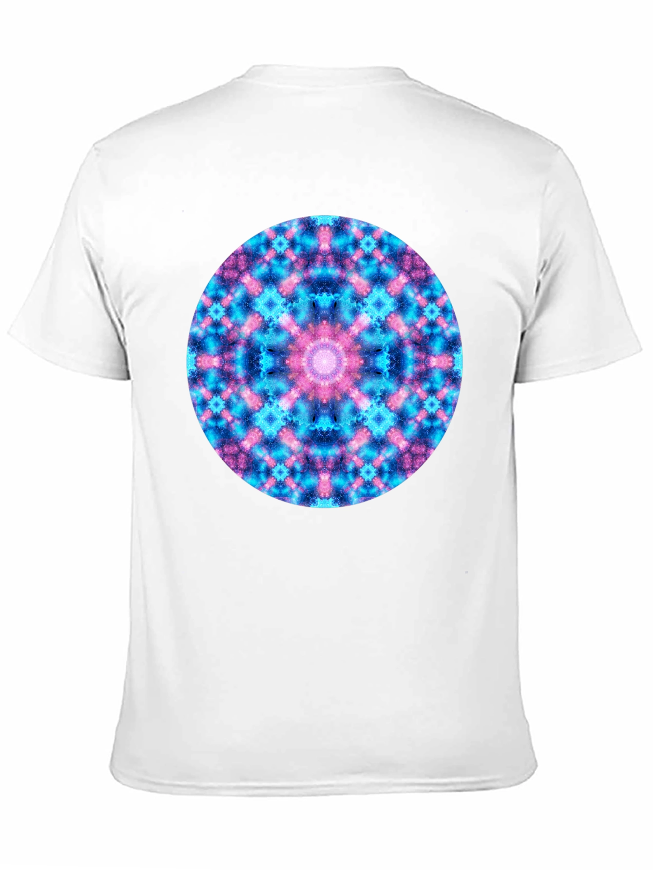 Black Cosmic Mandala T-Shirt - Colorful Geometric Design view 11
