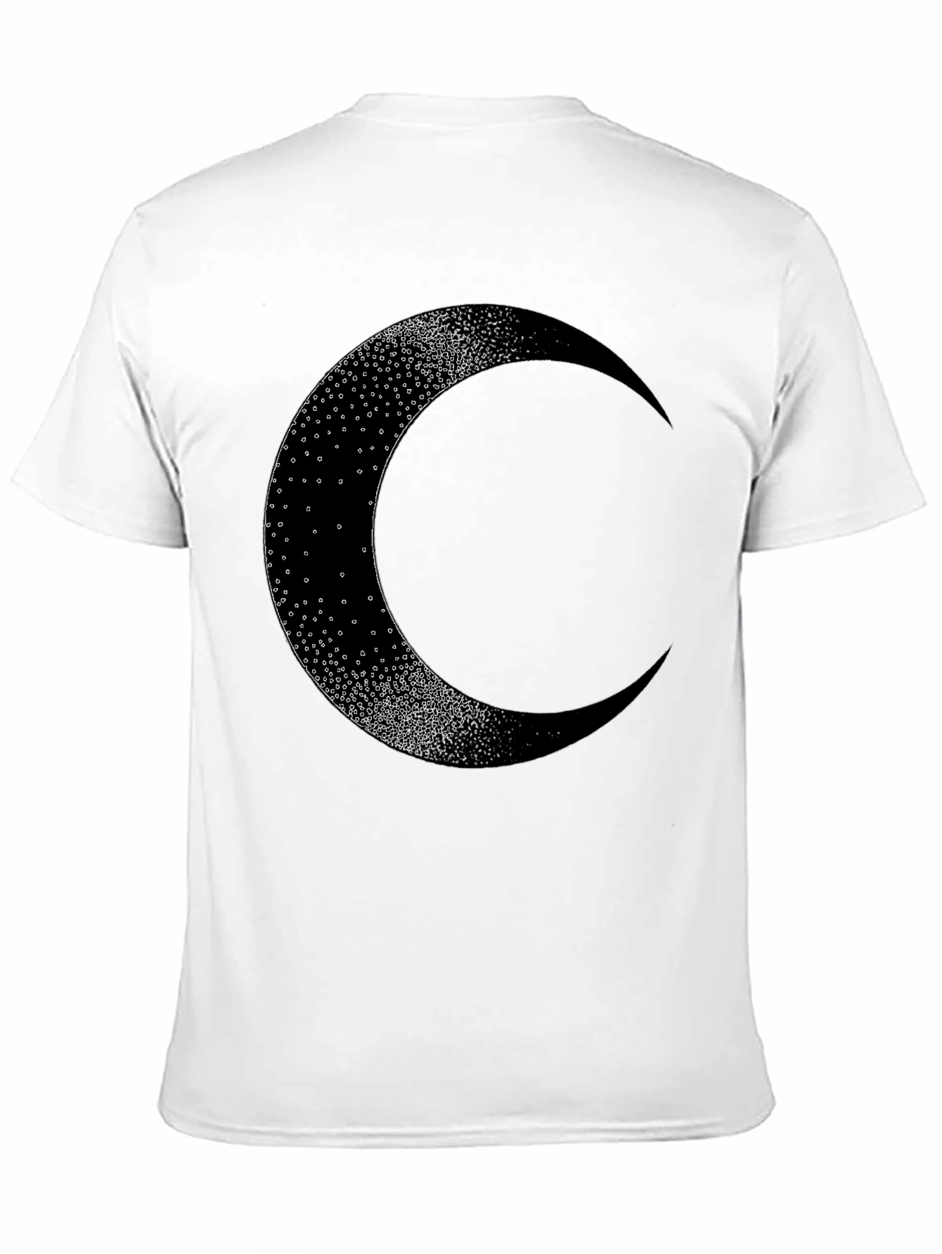Black Crescent Moon Graphic Tee - Black Cotton Blend view 11