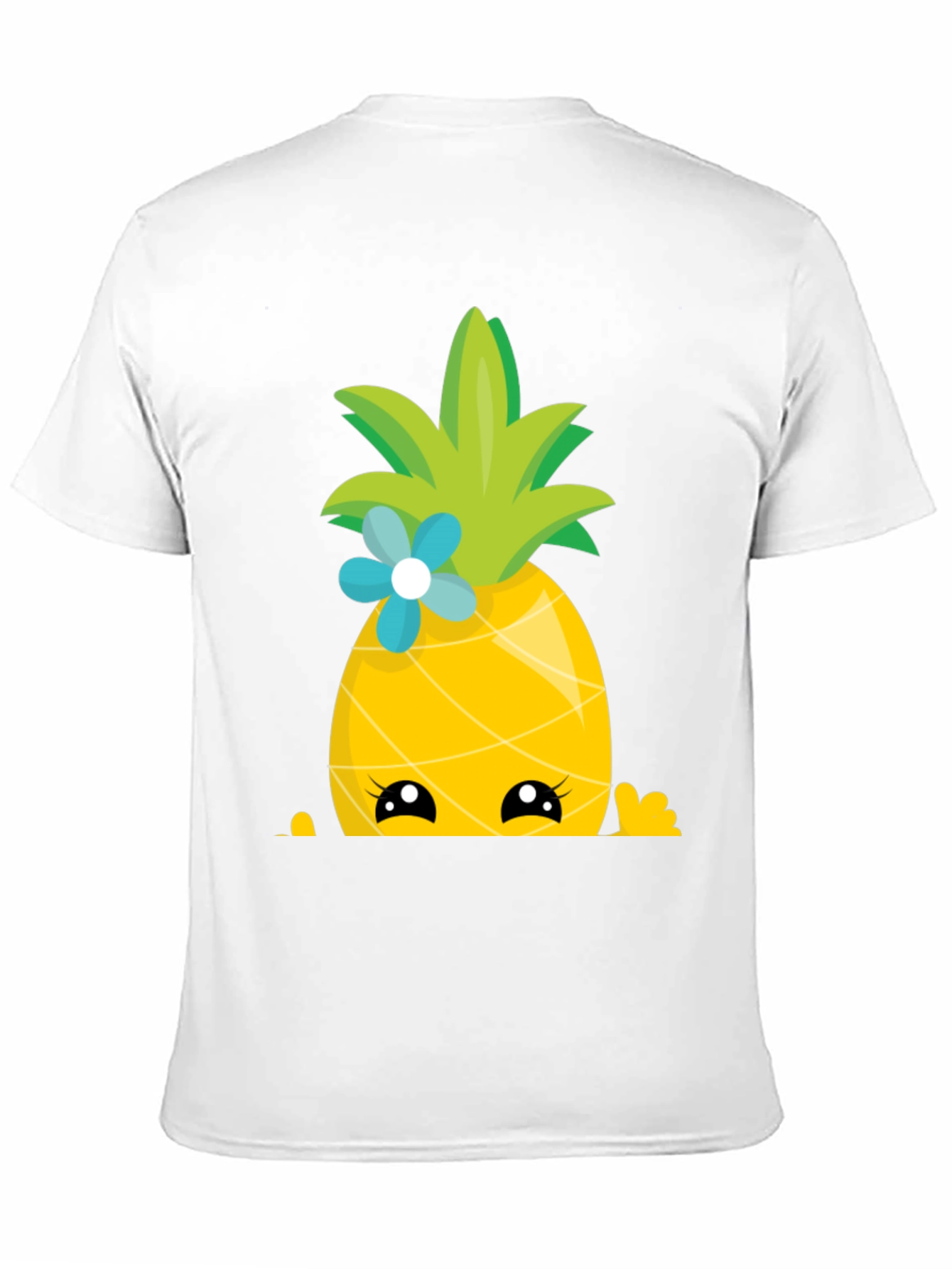 Black Cute Pineapple Peekaboo Graphic T-Shirt view 11