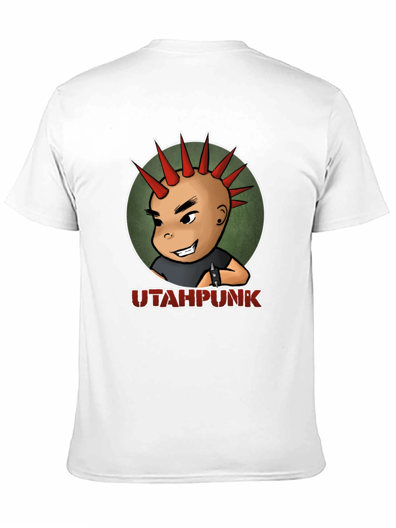Black UTAH PUNK Graphic T-Shirt - Cool Punk Kid Design view 11