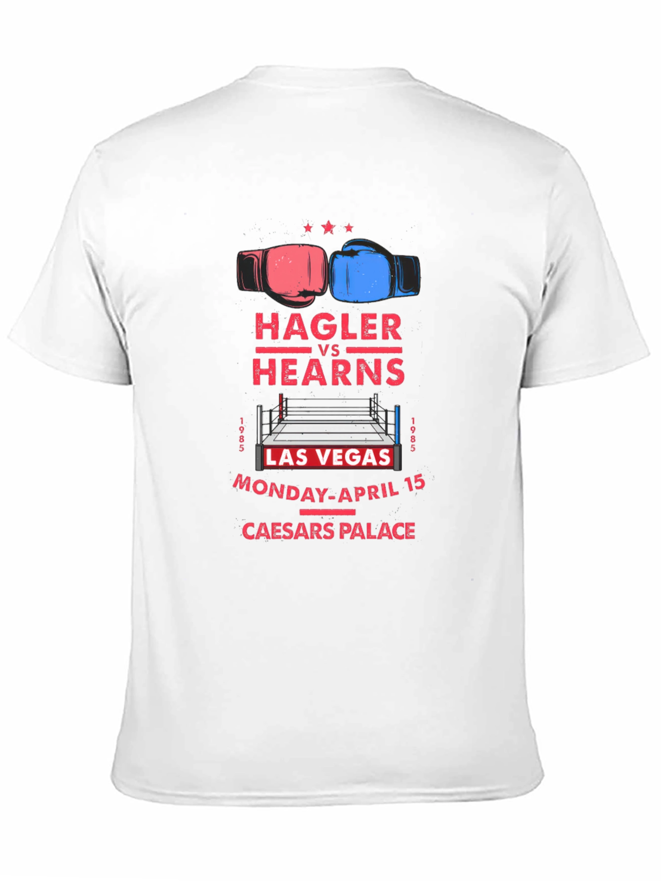 Black Hagler vs Hearns Boxing Match T-Shirt view 11