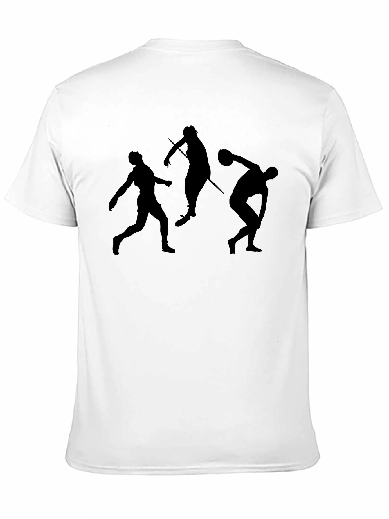 Black Men's Black Graphic Tee - Track & Field Silhouette view 11