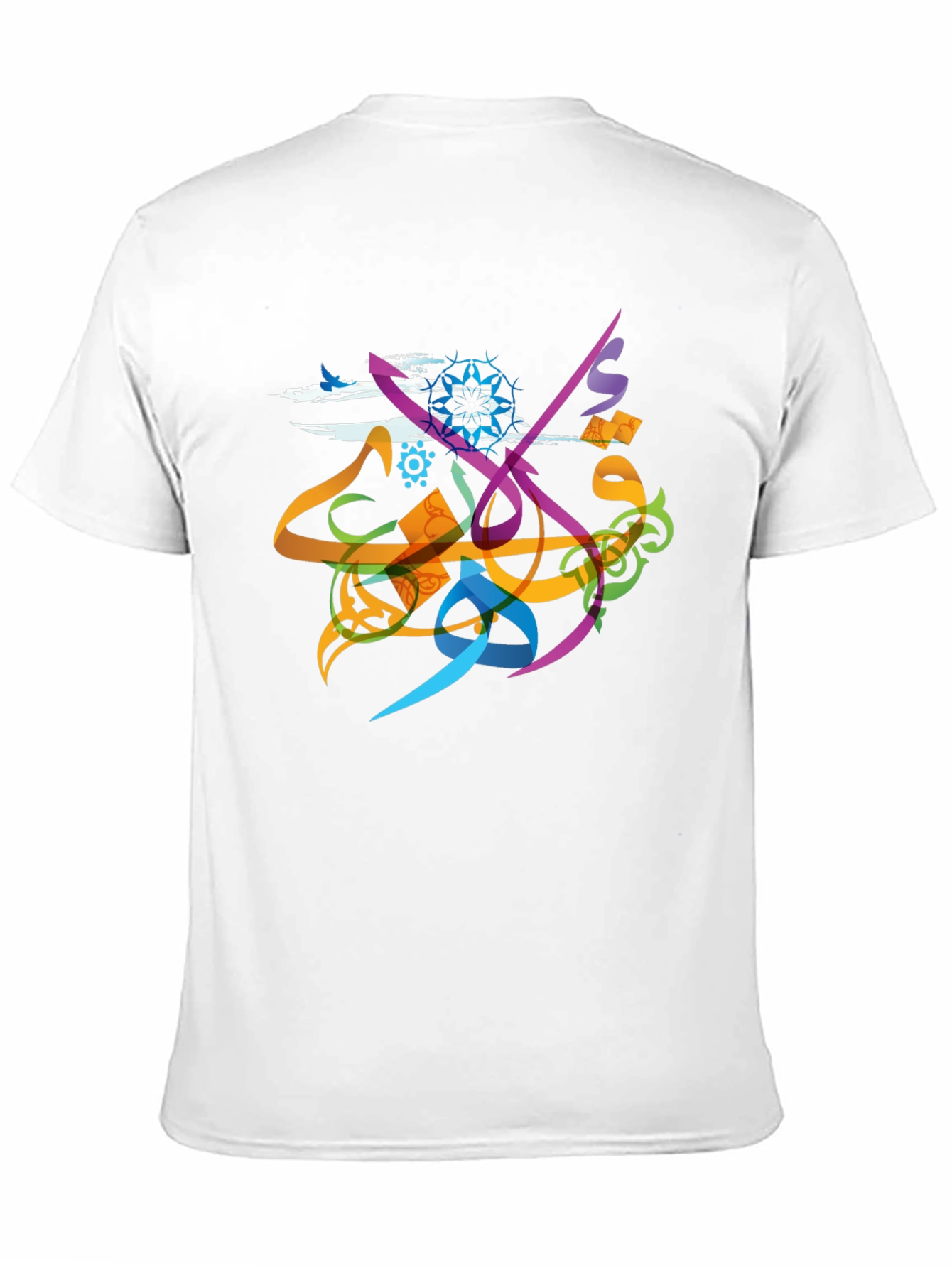 Black Abstract Calligraphy Graphic T-Shirt view 11