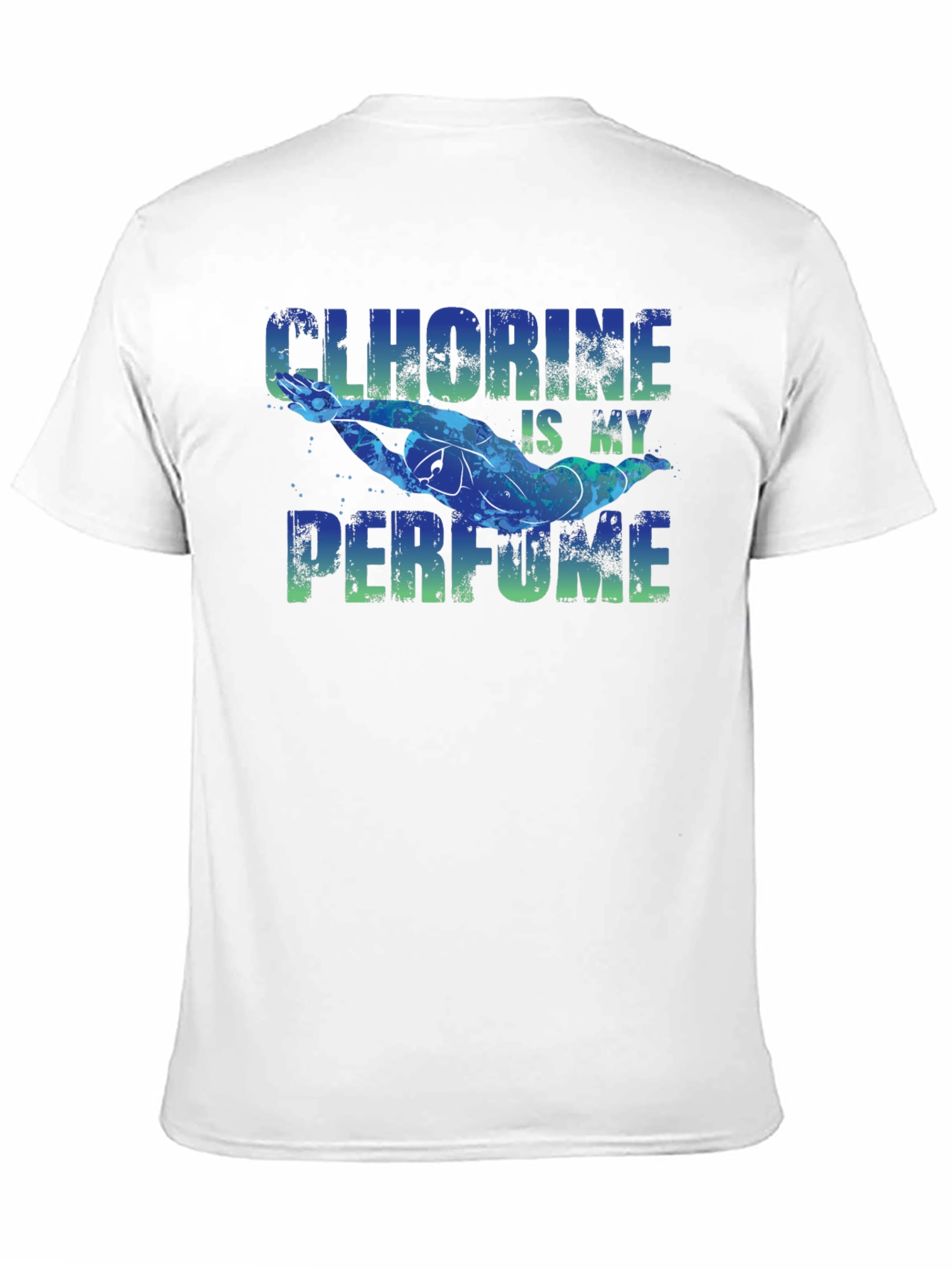 Black Chlorine is My Perfume Funny Swimmer T-Shirt view 11
