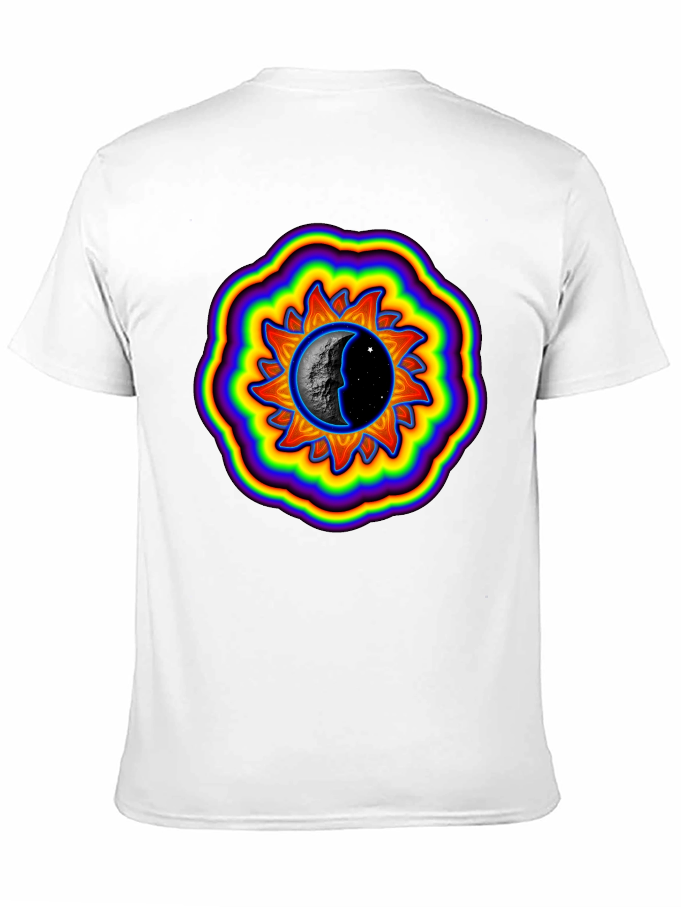 Black Sun and Moon Graphic Black T-Shirt view 11