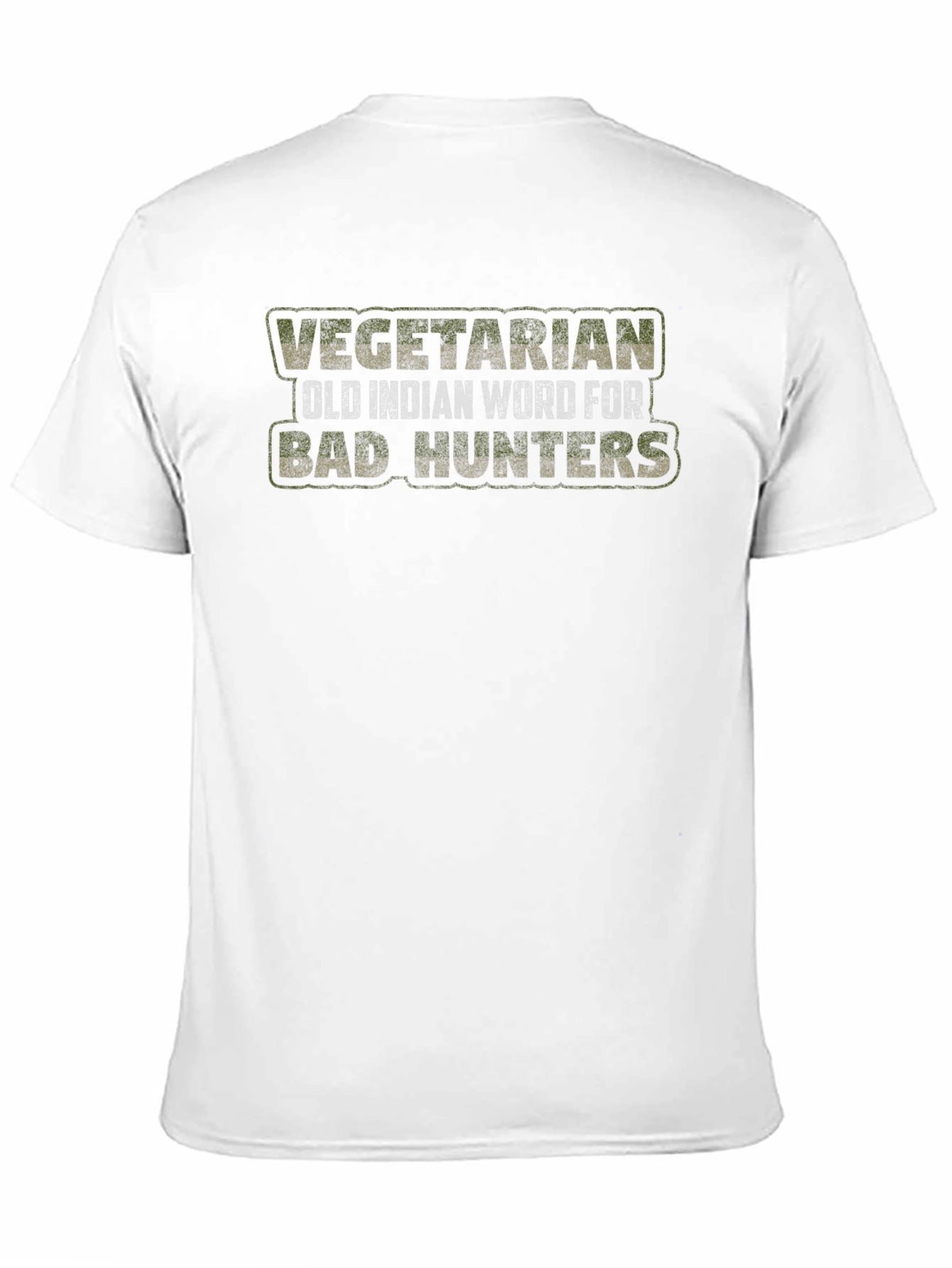 Black Vegetarian Bad Hunter Funny Graphic Tee view 11