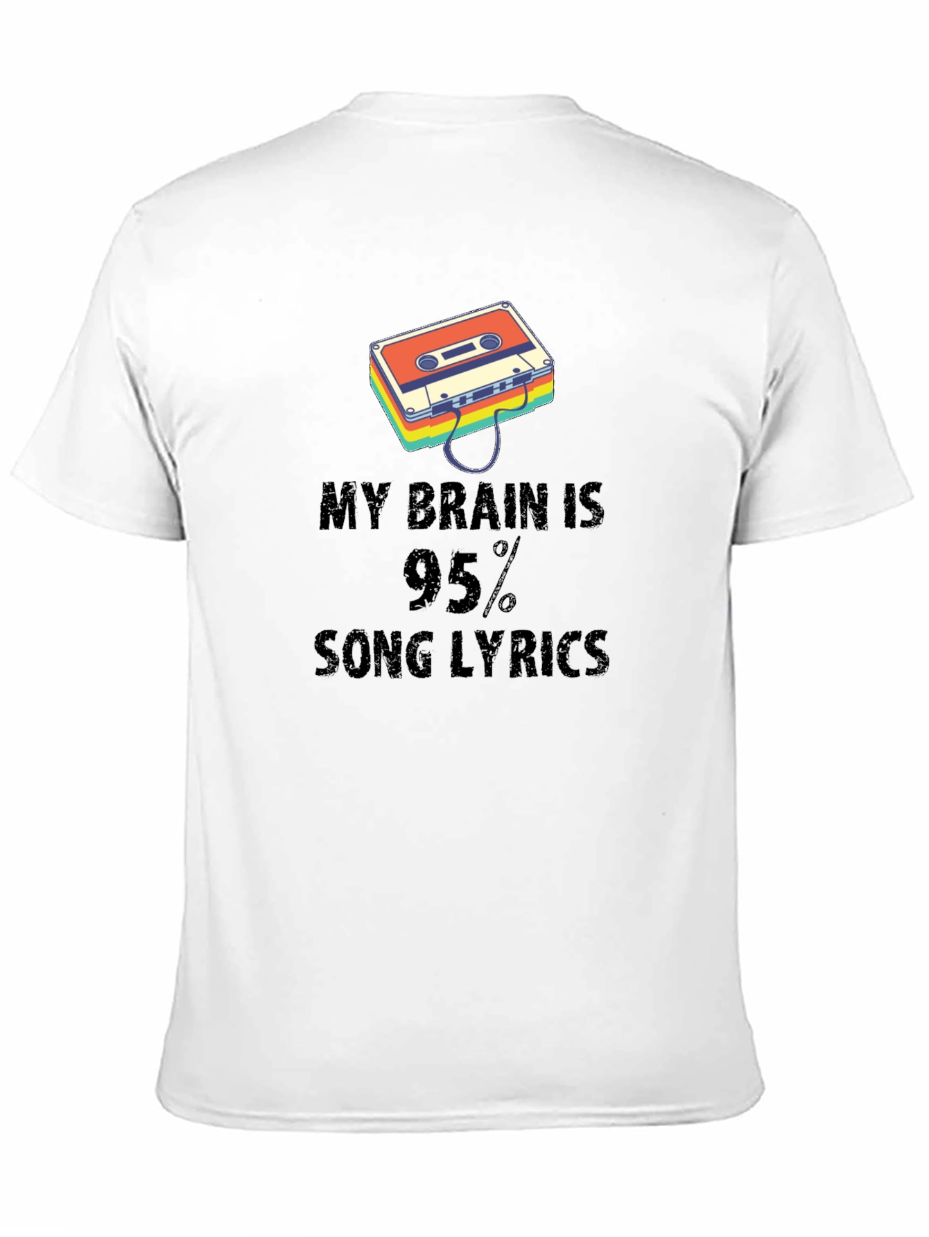 Black My Brain is 95% Song Lyrics Graphic Tee view 11