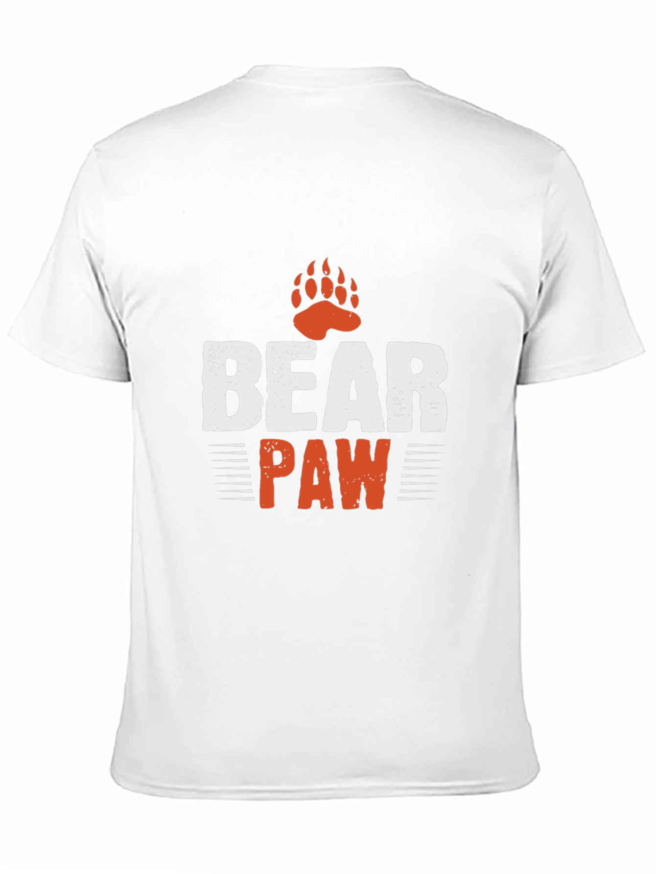 Black Men's Black Bear Paw Graphic Tee view 11