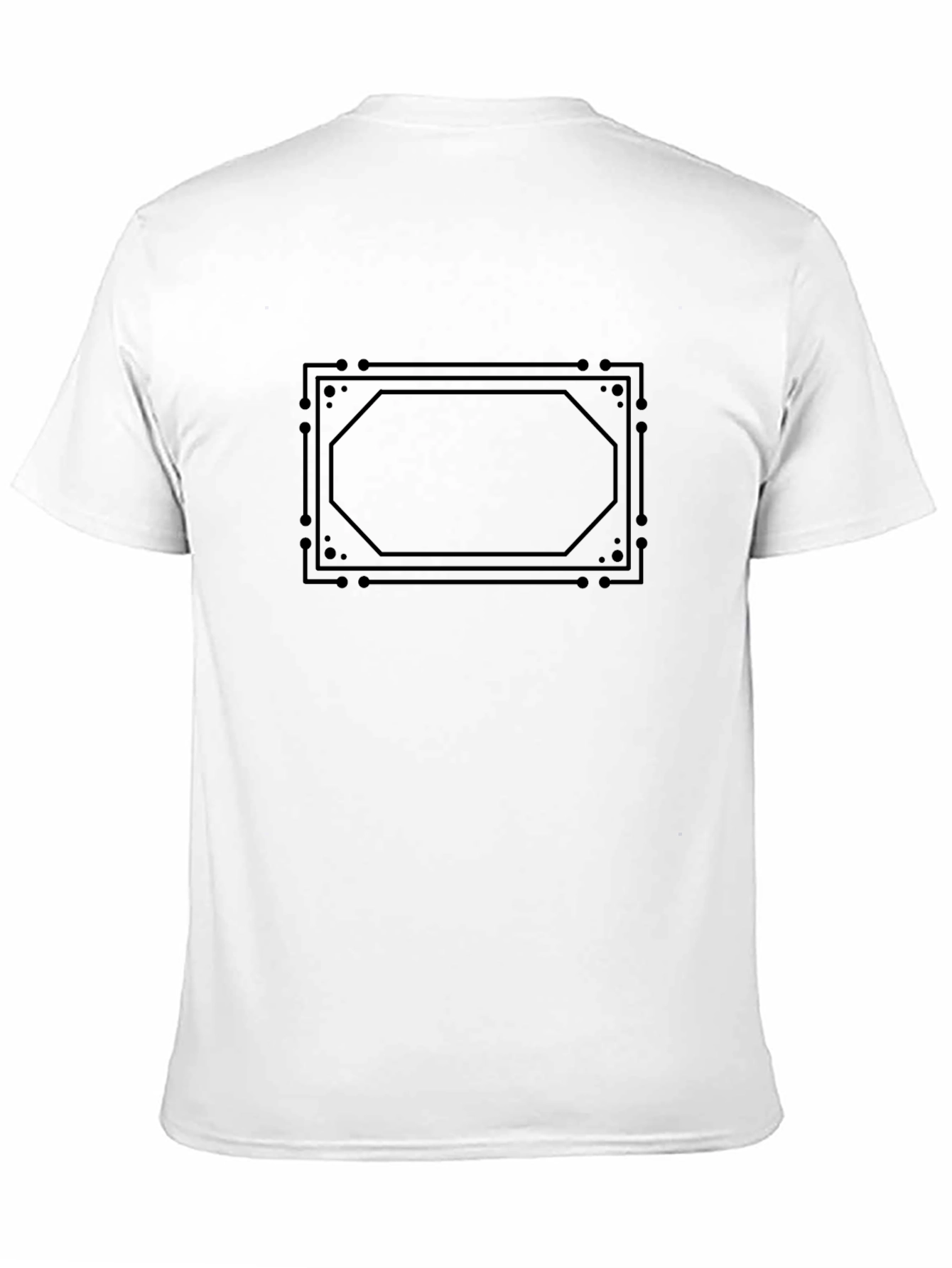 Black Geometric Graphic Black T-Shirt view 11