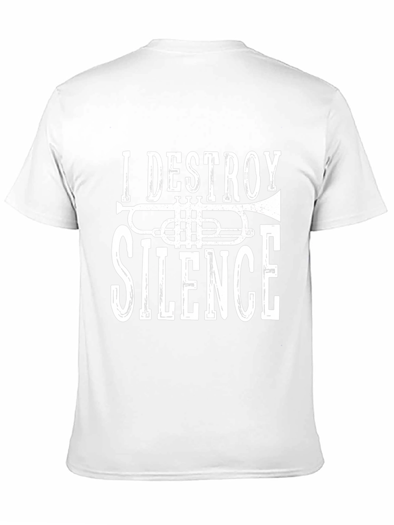 Black I Destroy Silence Trumpet Graphic Tee view 11