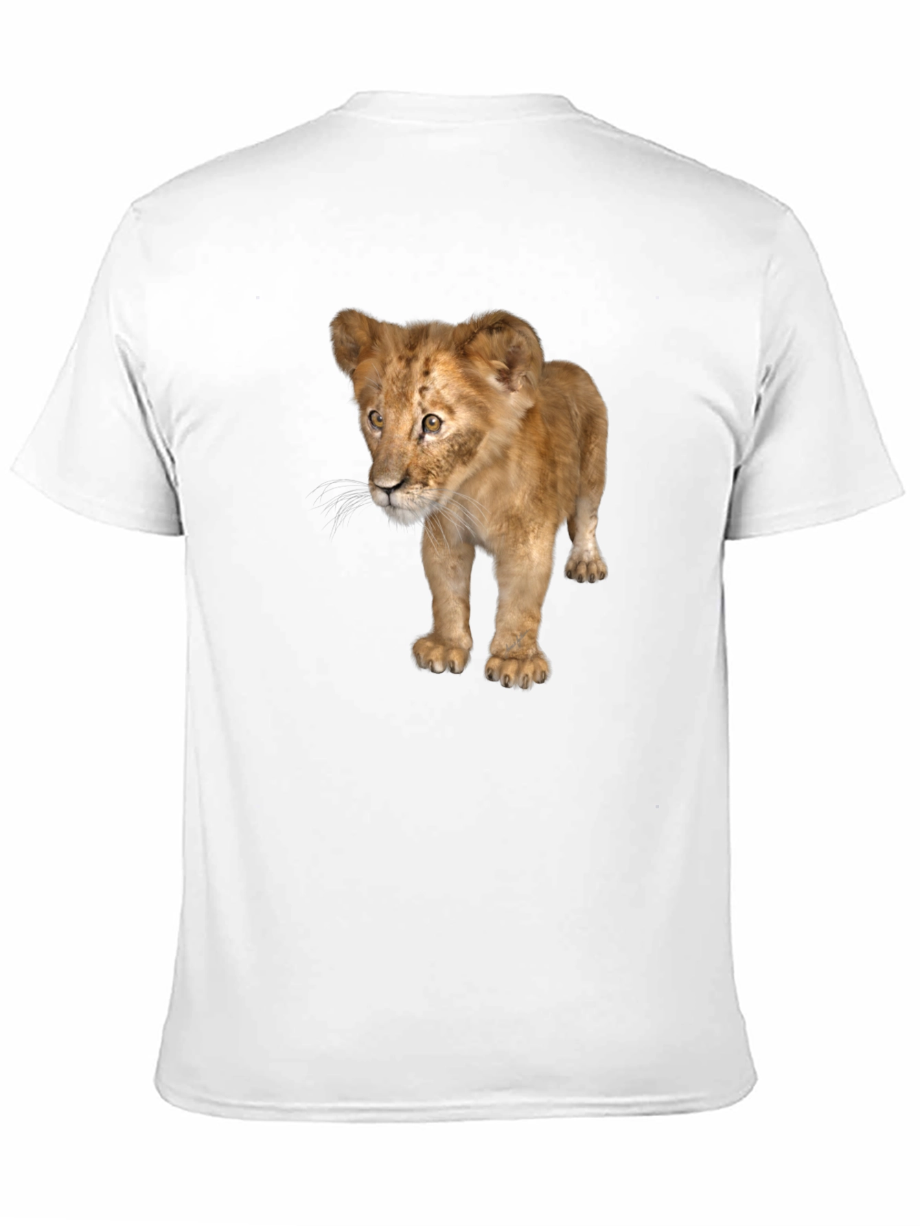 Black Lion Cub Graphic Tee - Unisex Black T-Shirt view 11